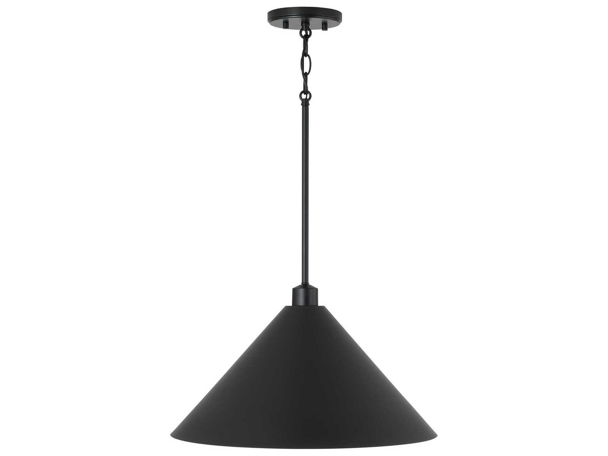 Capital Lighting Alden 1-Light Matte Black Pendant