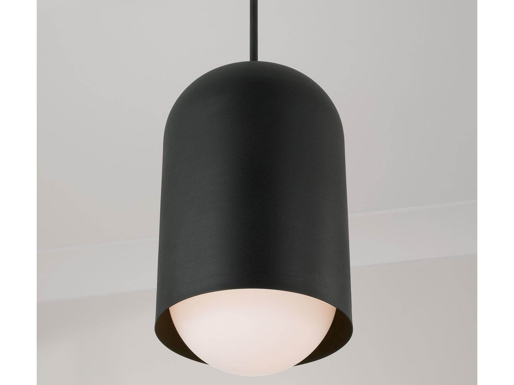 Capital Lighting Dolby 1-Light Black Iron Cylinder Mini Pendant