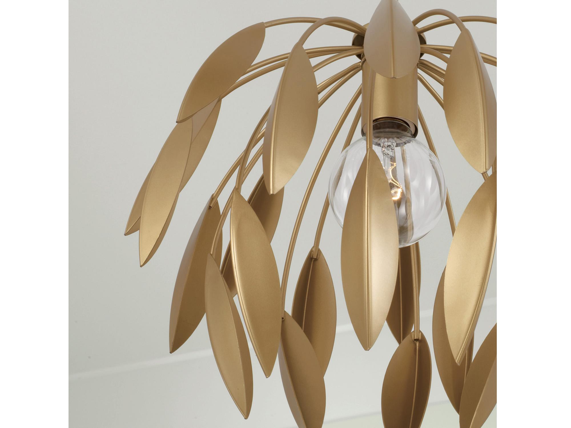 Capital Lighting Margeaux 1-Light Buffed Gold Dome Pendant