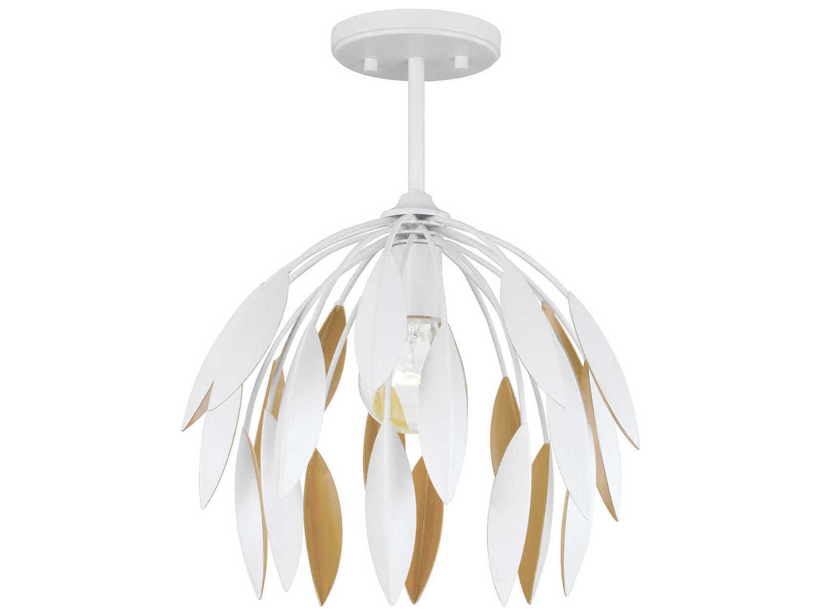 Capital Lighting Margeaux 1-Light Matte White Dome Pendant