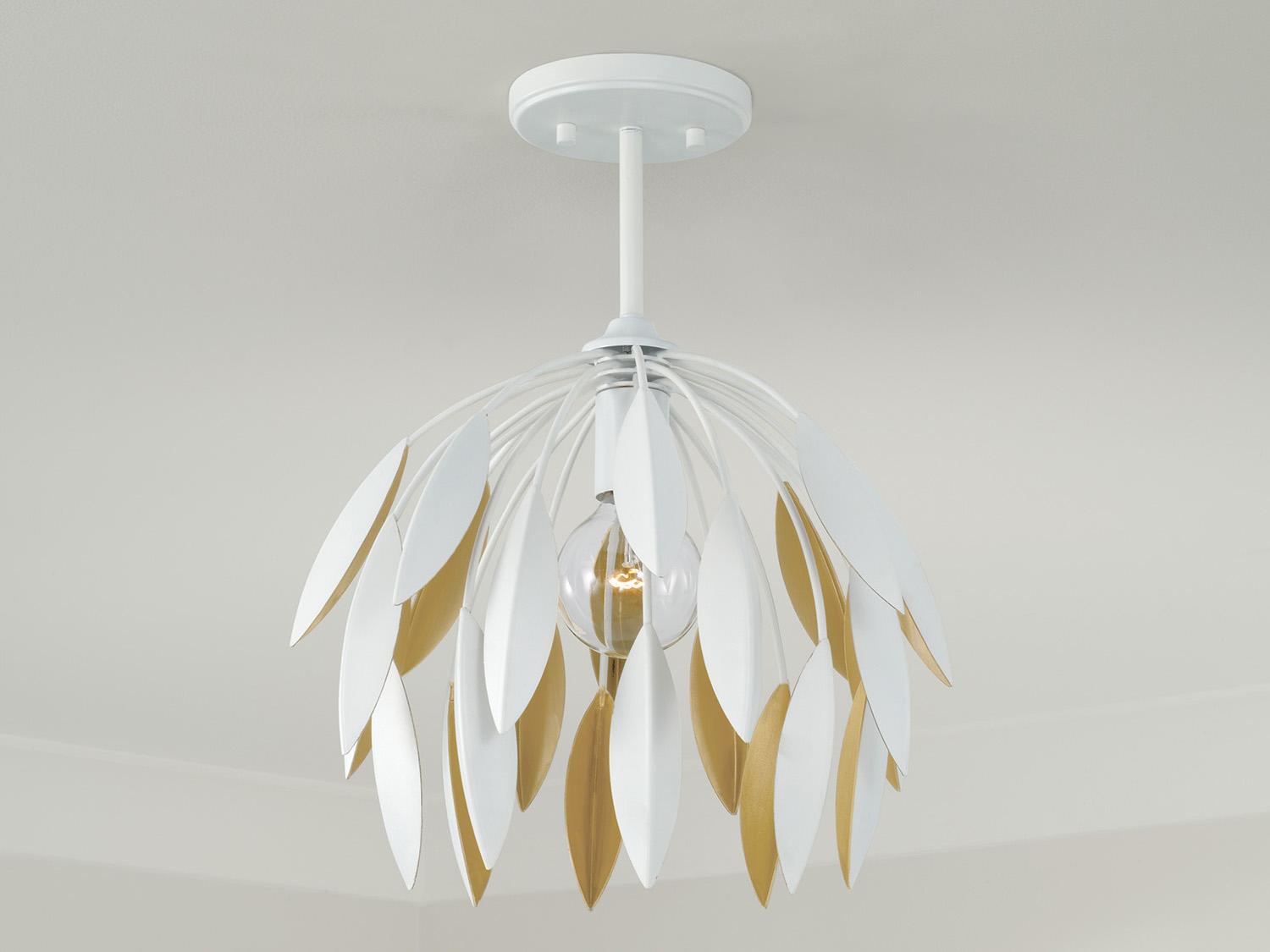 Capital Lighting Margeaux 1-Light Matte White Dome Pendant