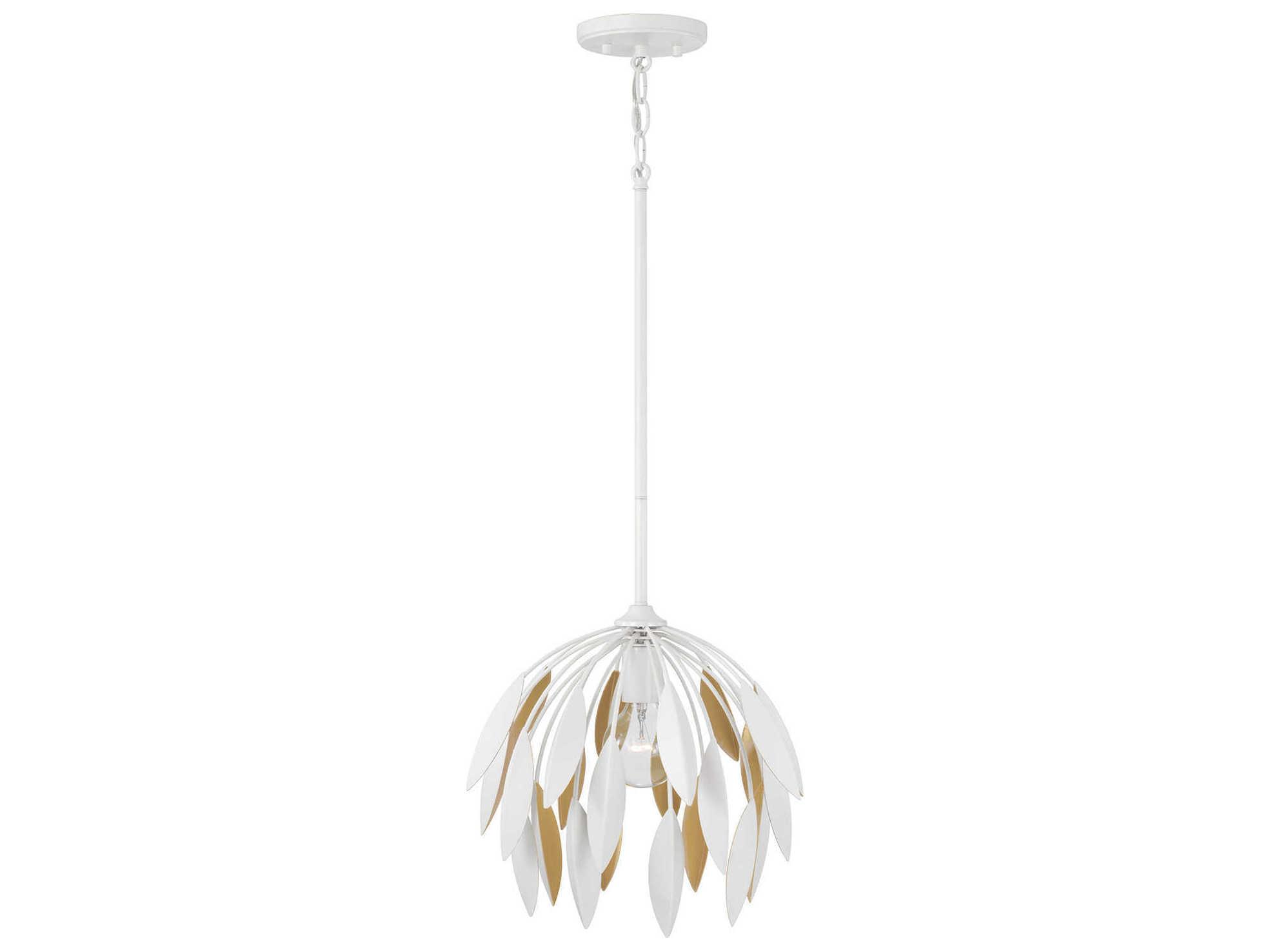 Capital Lighting Margeaux 1-Light Matte White Dome Pendant