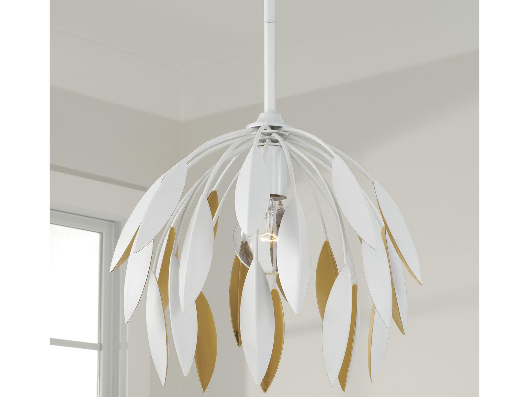 Capital Lighting Margeaux 1-Light Matte White Dome Pendant
