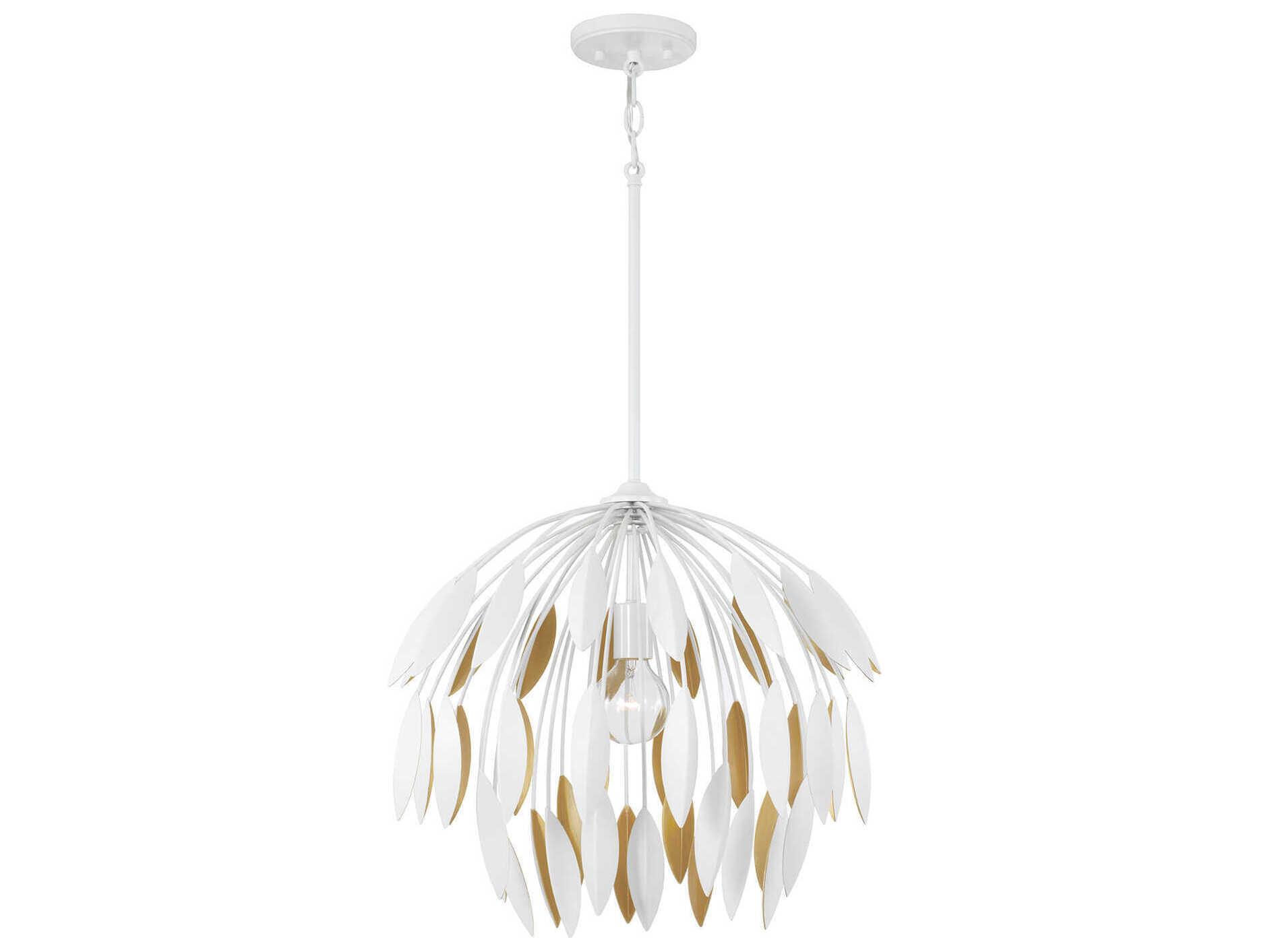 Capital Lighting Margeaux 1-Light Matte White Dome Pendant