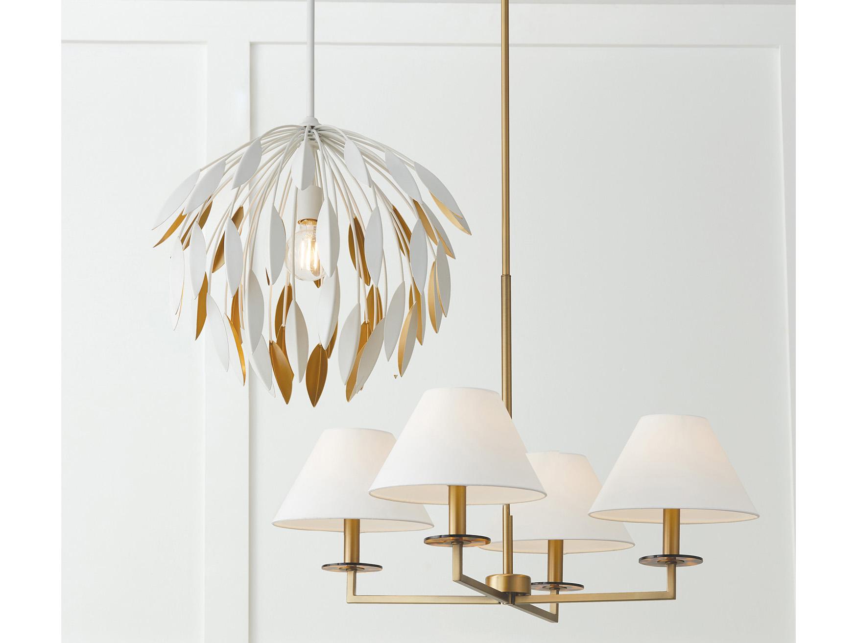 Capital Lighting Margeaux 1-Light Matte White Dome Pendant