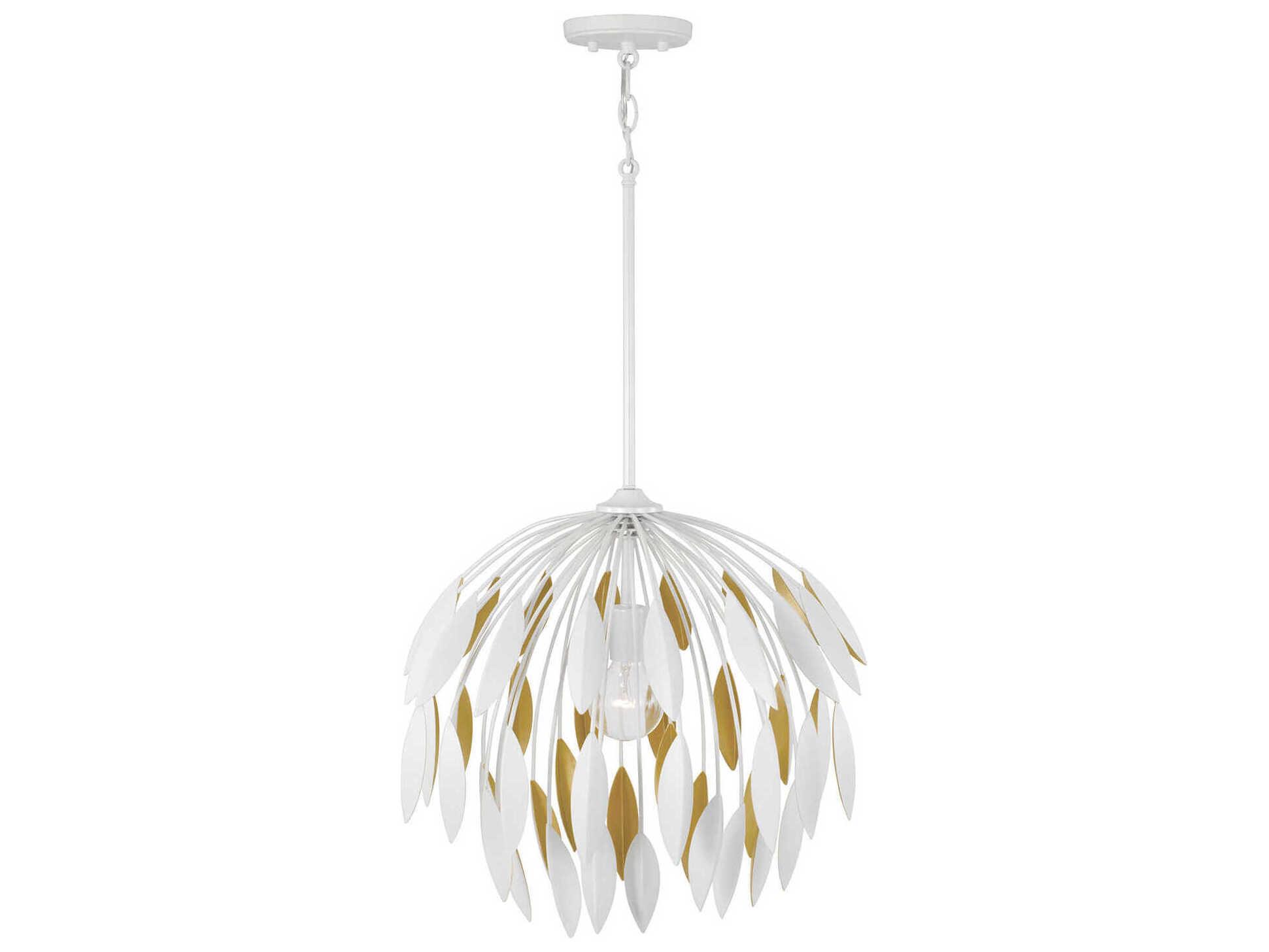 Capital Lighting Margeaux 1-Light Matte White Dome Pendant