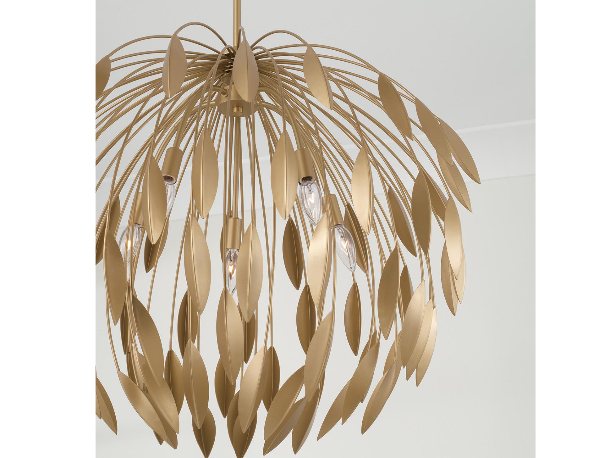 Capital Lighting Margeaux 5-Light Buffed Gold Dome Pendant