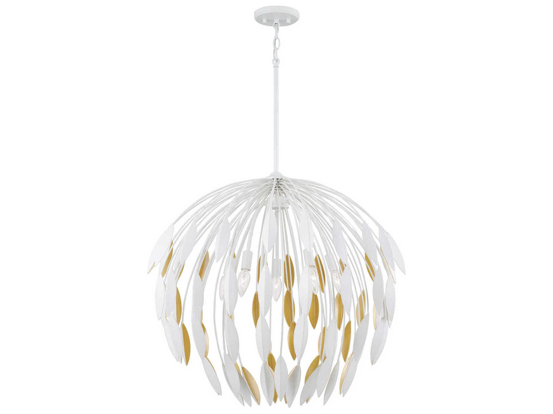 Capital Lighting Margeaux 5-Light Matte White Dome Pendant