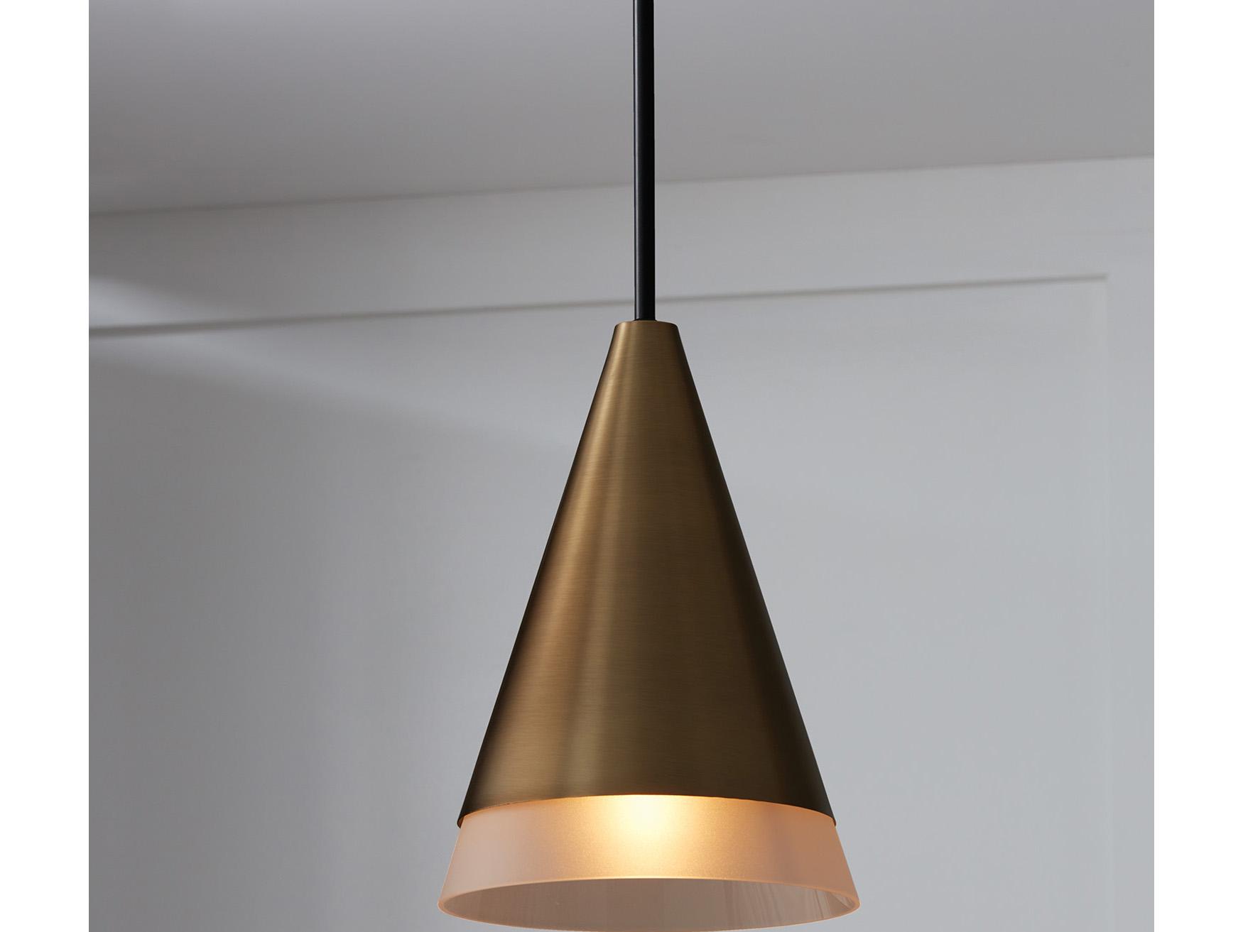 Capital Lighting Avant 1-Light Aged Brass And Black Mini Pendant
