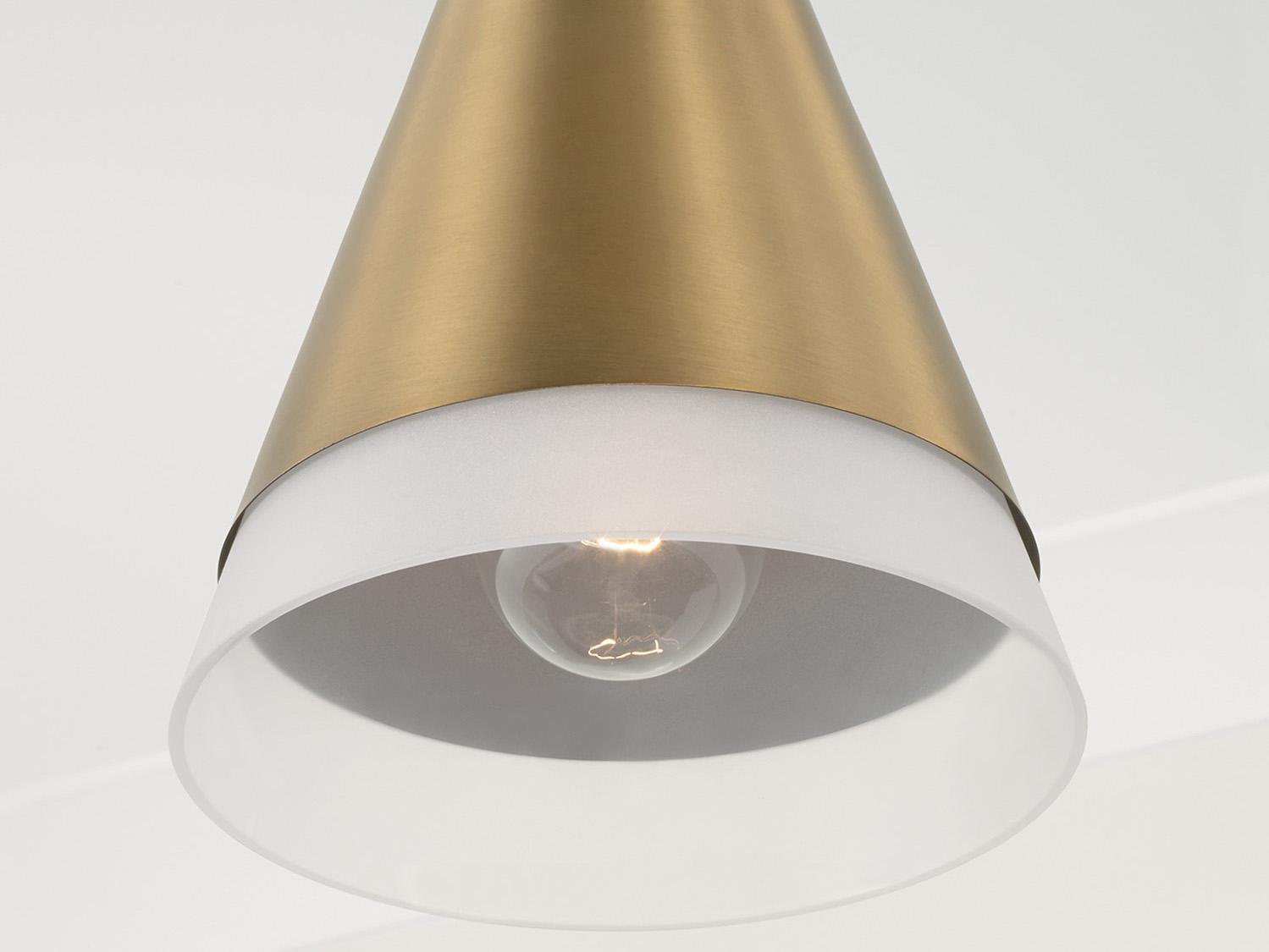 Capital Lighting Avant 1-Light Aged Brass And Black Mini Pendant