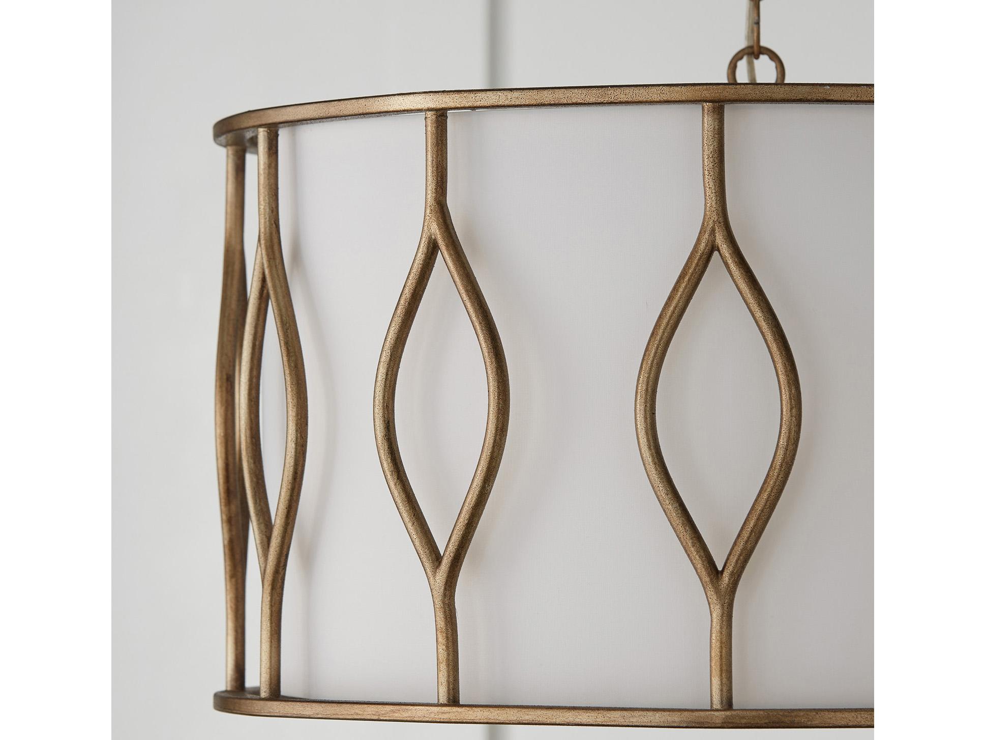 Capital Lighting Cohen 4-Light Mystic Luster Brass Drum Pendant