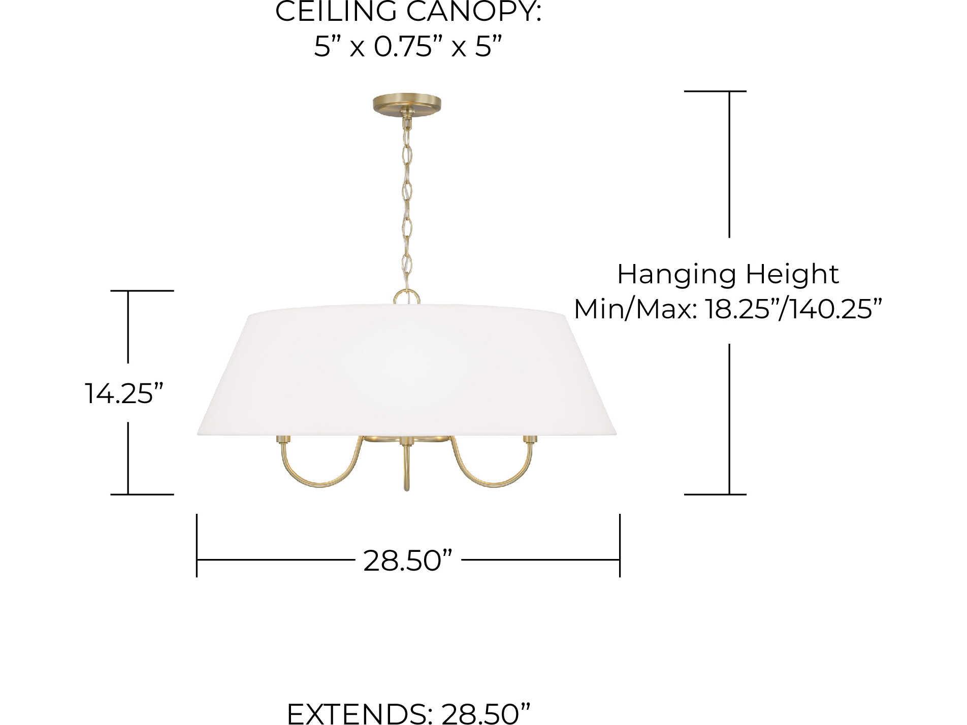 Capital Lighting Julia 4-Light Matte Brass Pendant