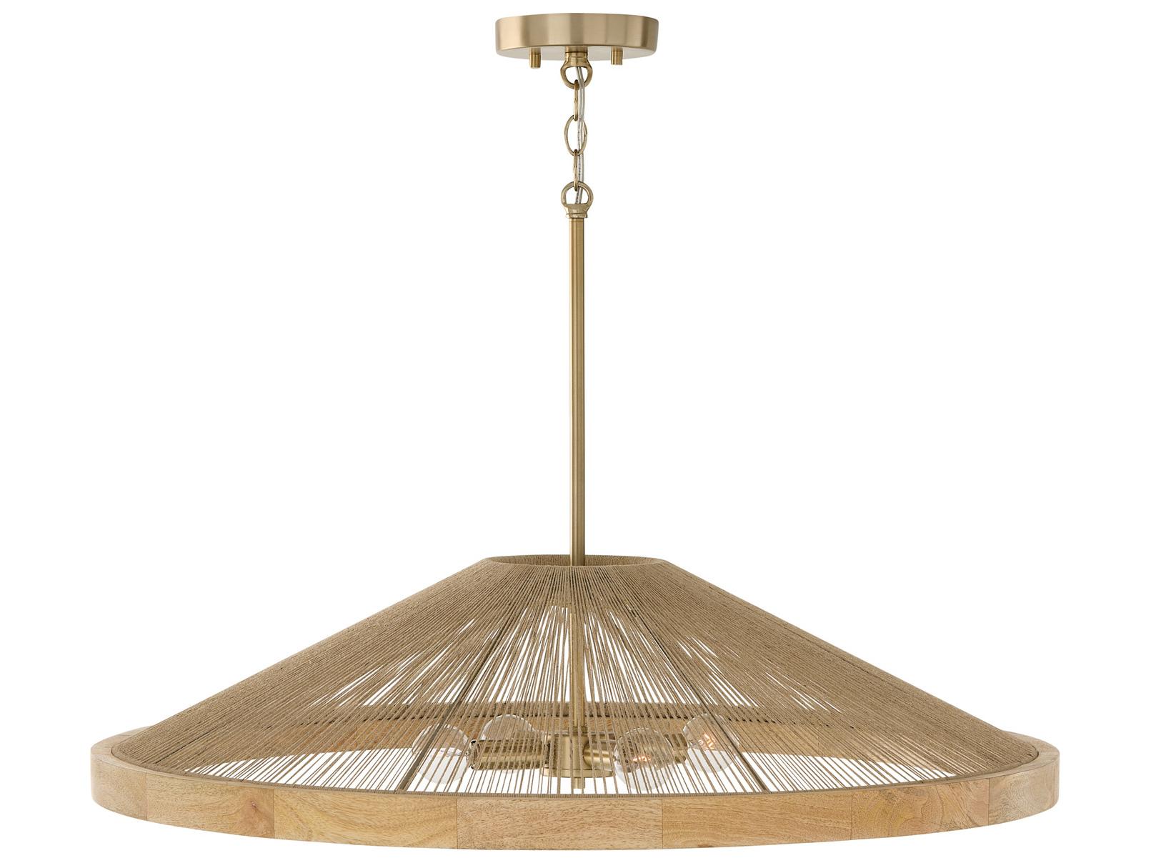 Capital Lighting Maya 4-Light Matte Brass Brown Pendant
