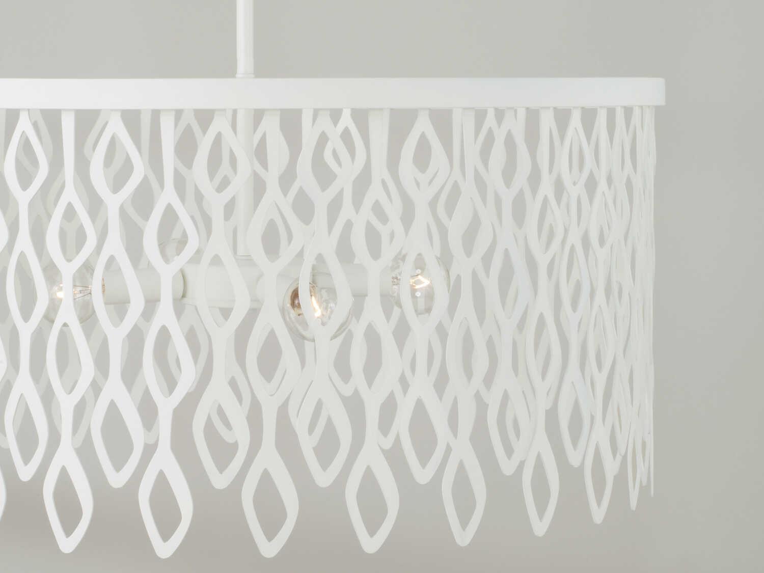 Capital Lighting Pheobe 4-Light Matte White Drum Pendant