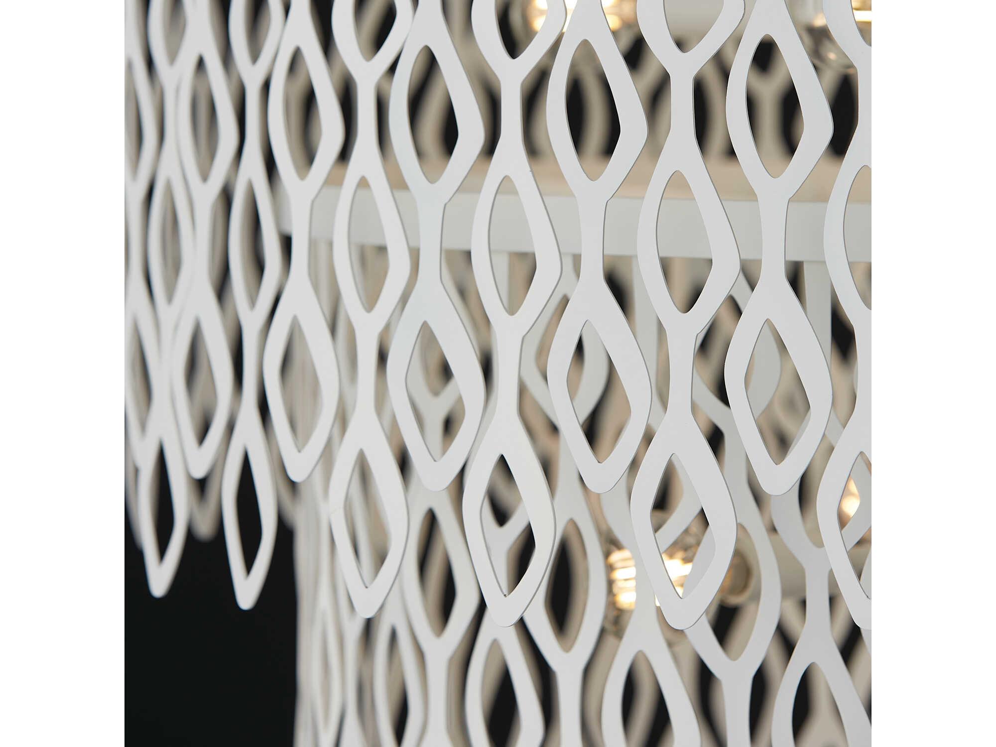 Capital Lighting Pheobe 7-Light Matte White Drum Pendant