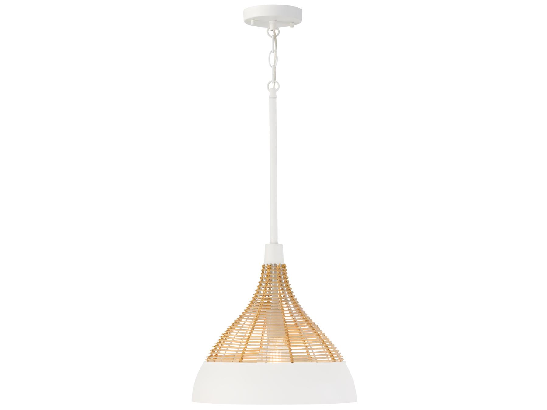 Capital Lighting Kali 1-Light Matte White Pendant