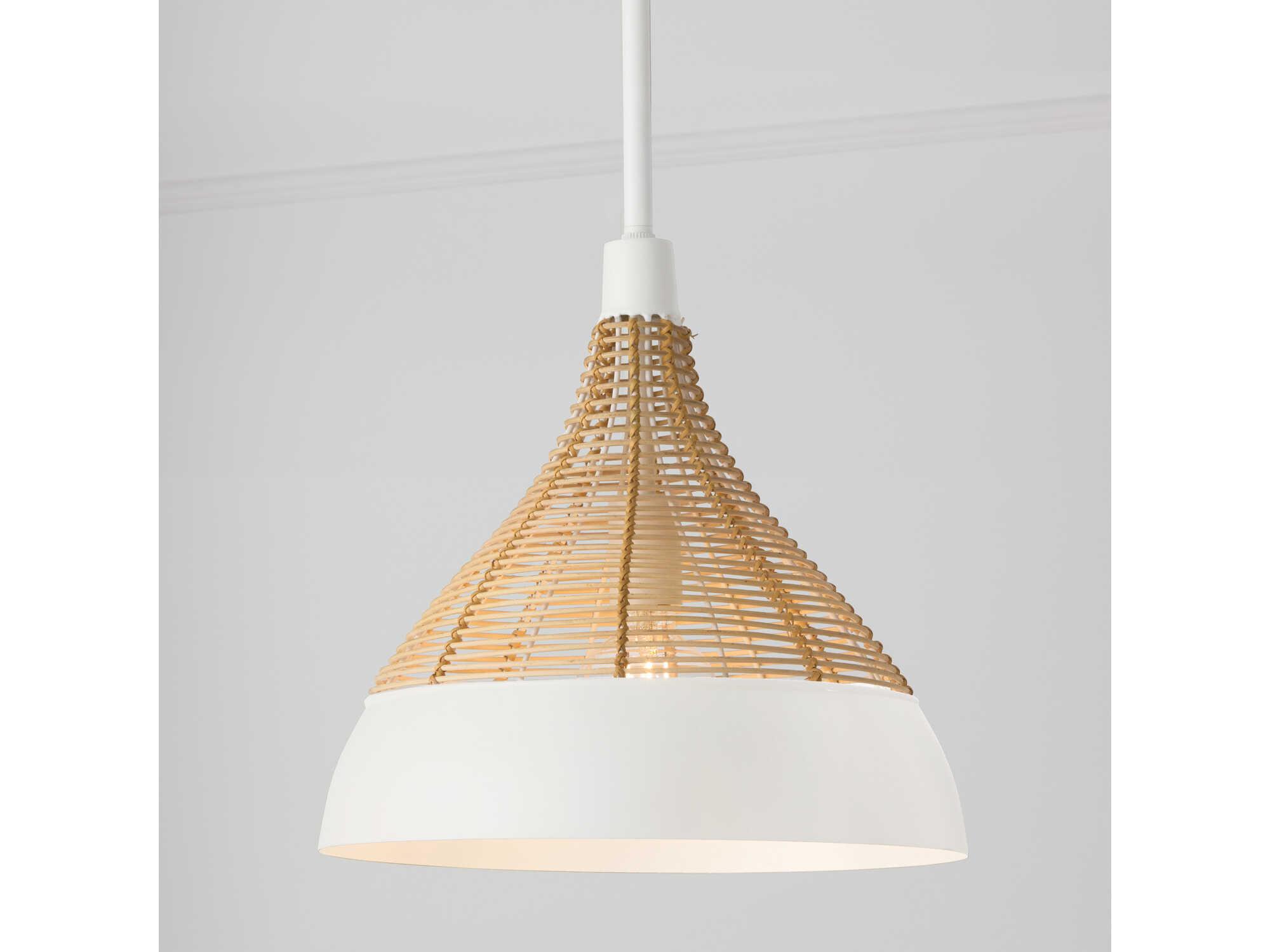 Capital Lighting Kali 1-Light Matte White Pendant