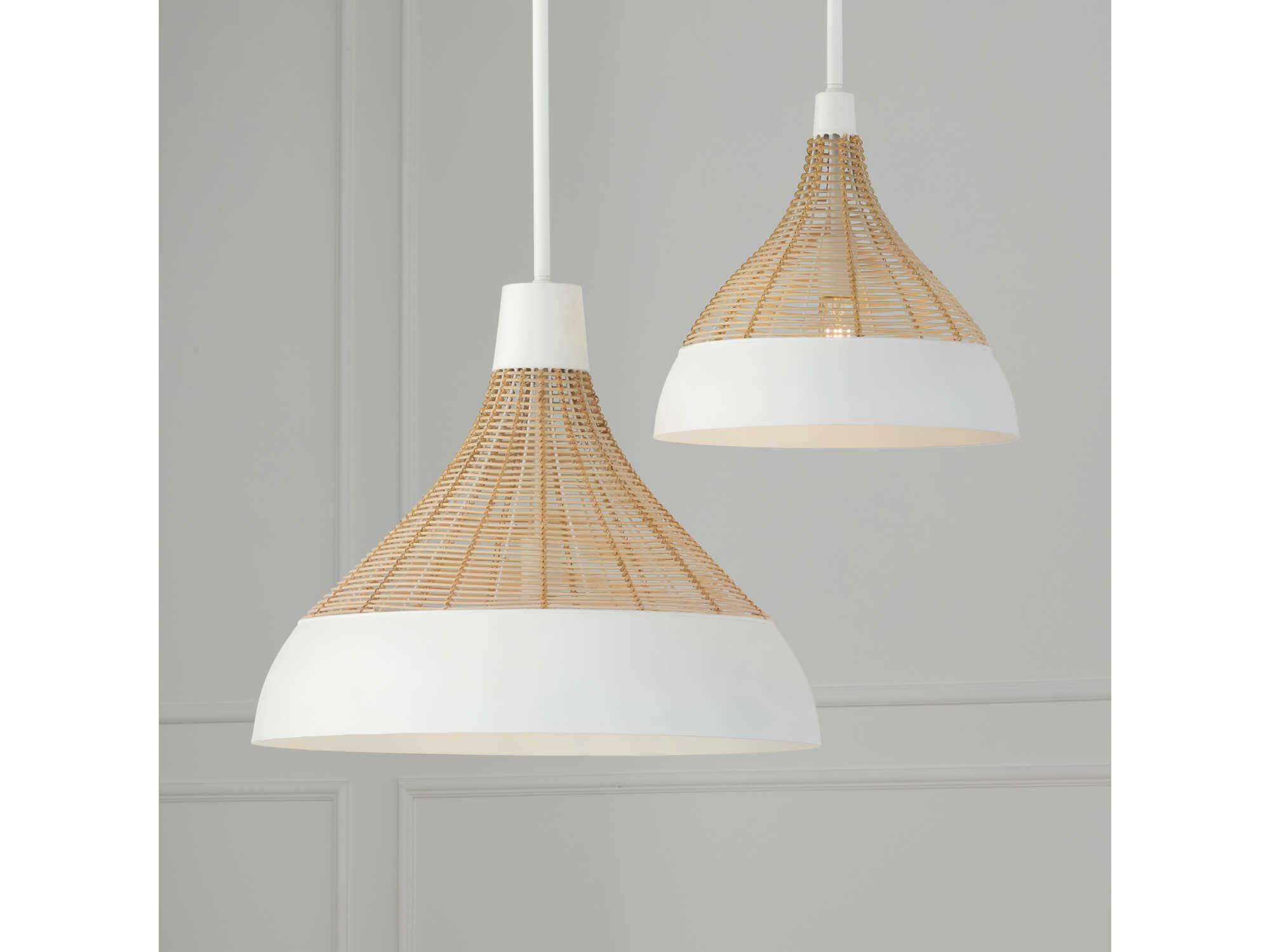 Capital Lighting Kali 1-Light Matte White Pendant