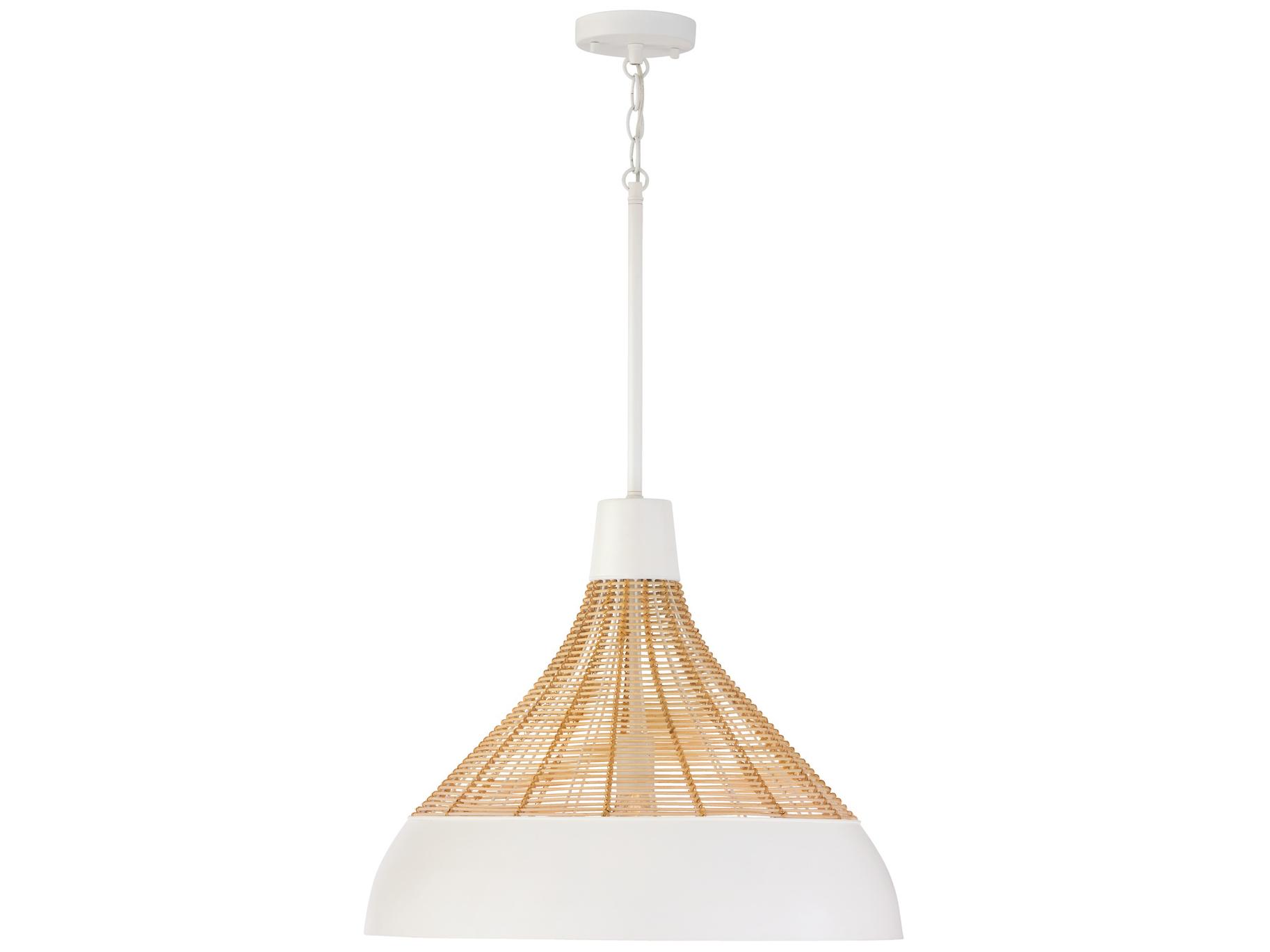 Capital Lighting Kali 1-Light Matte White Pendant
