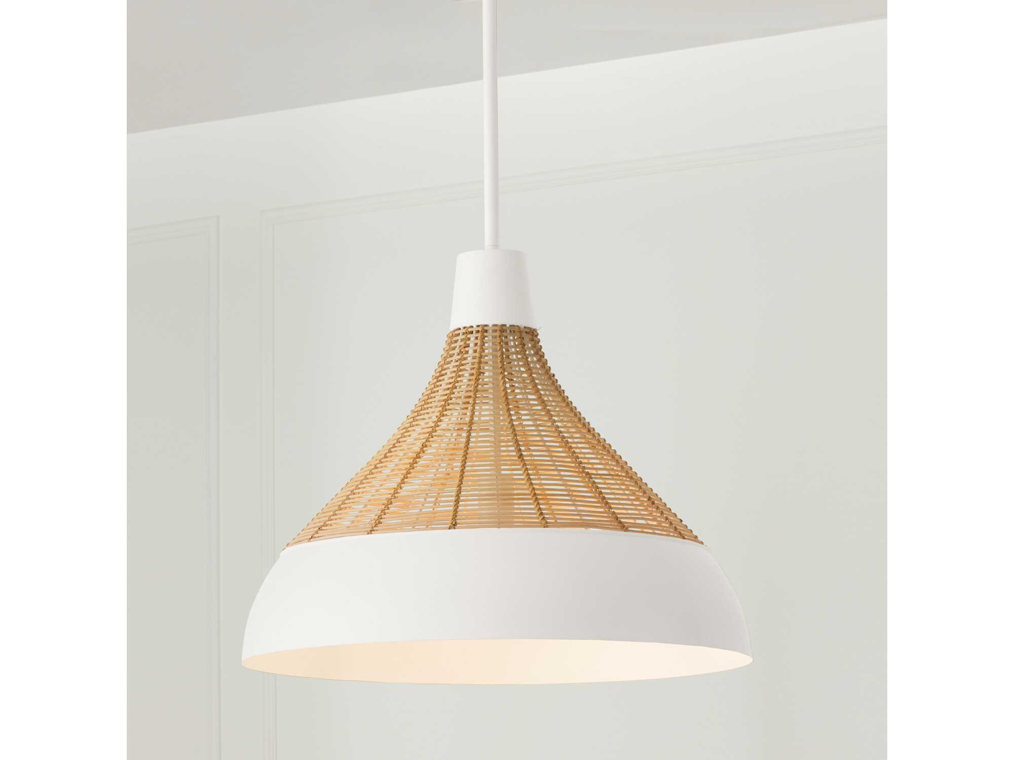Capital Lighting Kali 1-Light Matte White Pendant