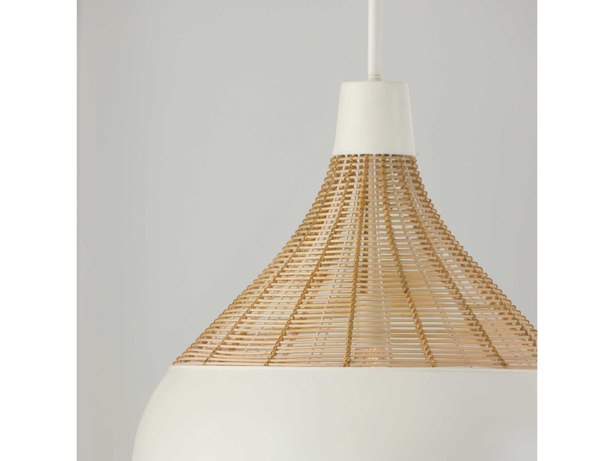 Capital Lighting Kali 1-Light Matte White Pendant