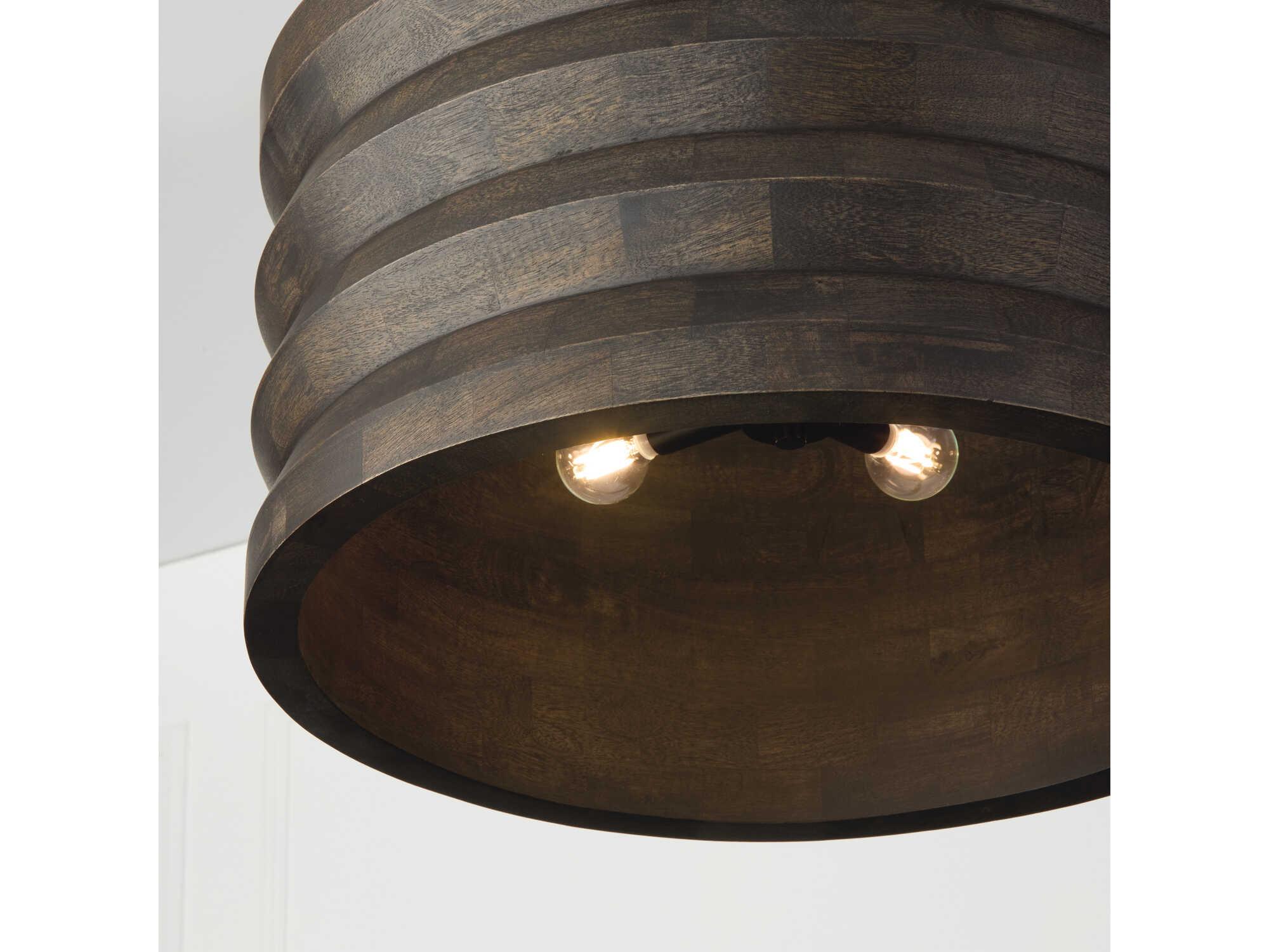 Capital Lighting Dunn 4-Light Espresso Stain Black Drum Pendant