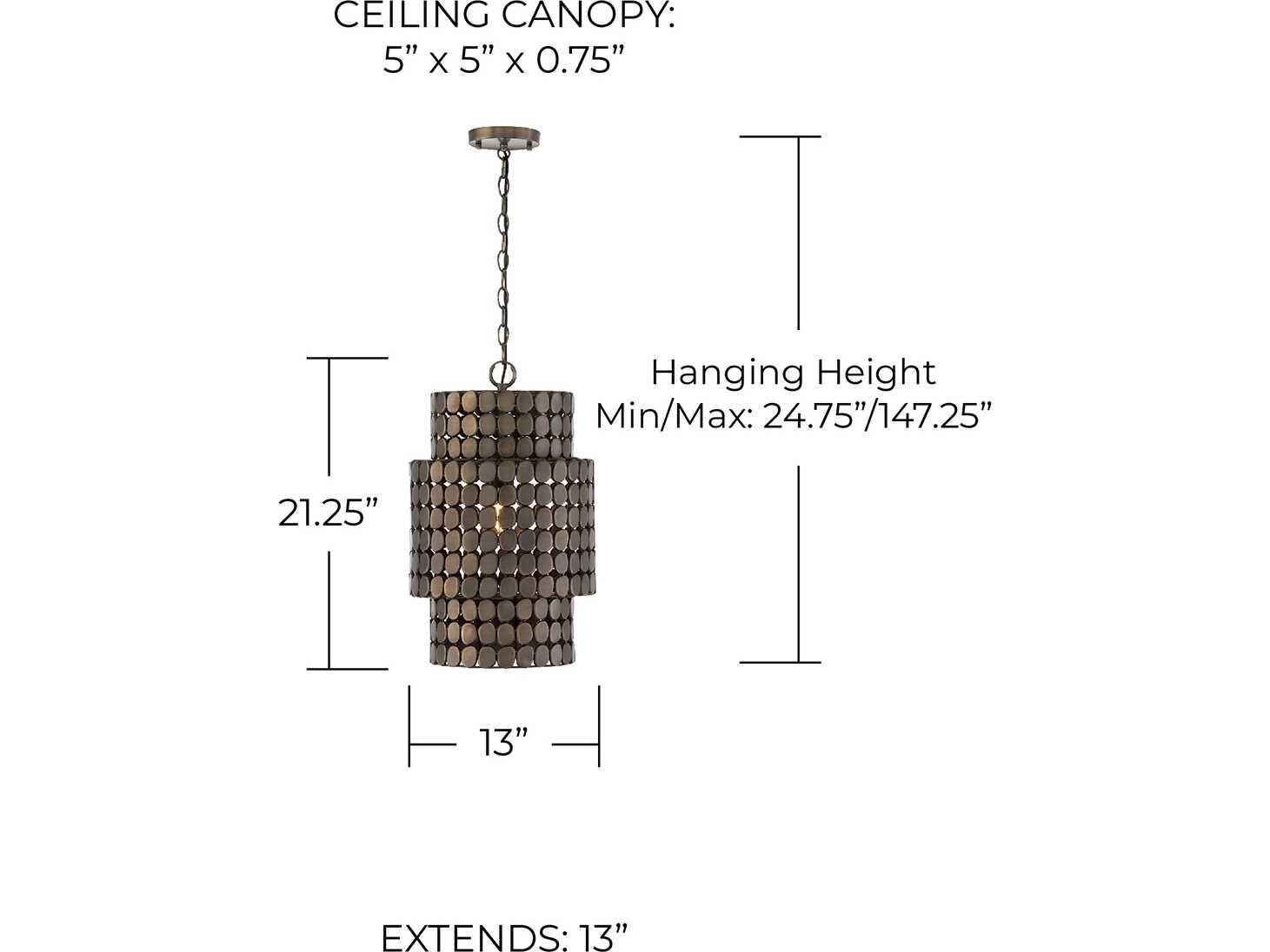 Capital Lighting Eliana 1-Light Dark Brass Cylinder Pendant