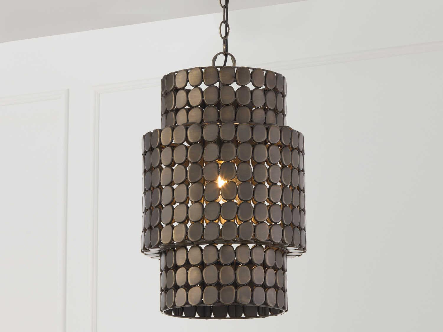 Capital Lighting Eliana 1-Light Dark Brass Cylinder Pendant