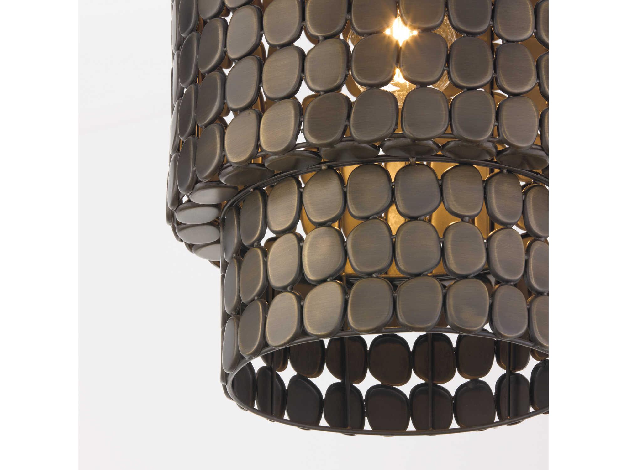 Capital Lighting Eliana 1-Light Dark Brass Cylinder Pendant