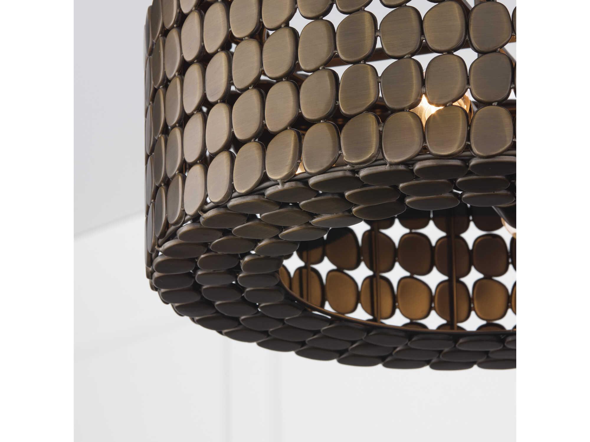 Capital Lighting Eliana 4-Light Dark Brass Drum Pendant