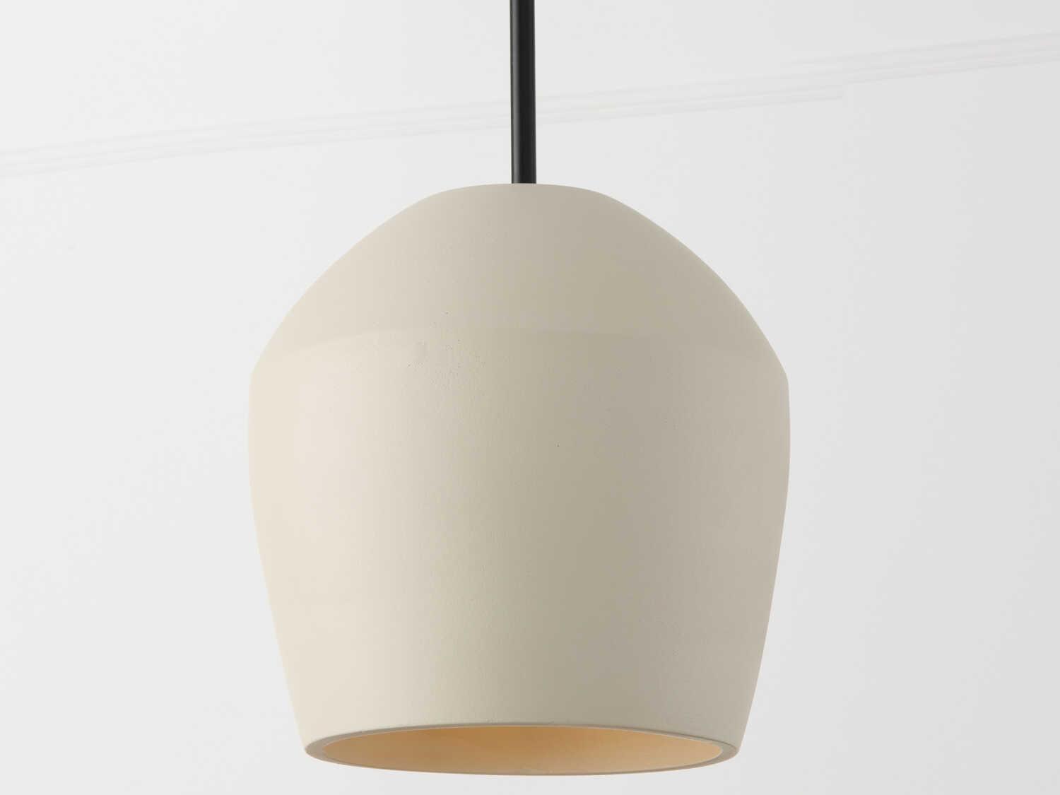 Capital Lighting Della 1-Light Terracotta Ivory Off White Dome Pendant