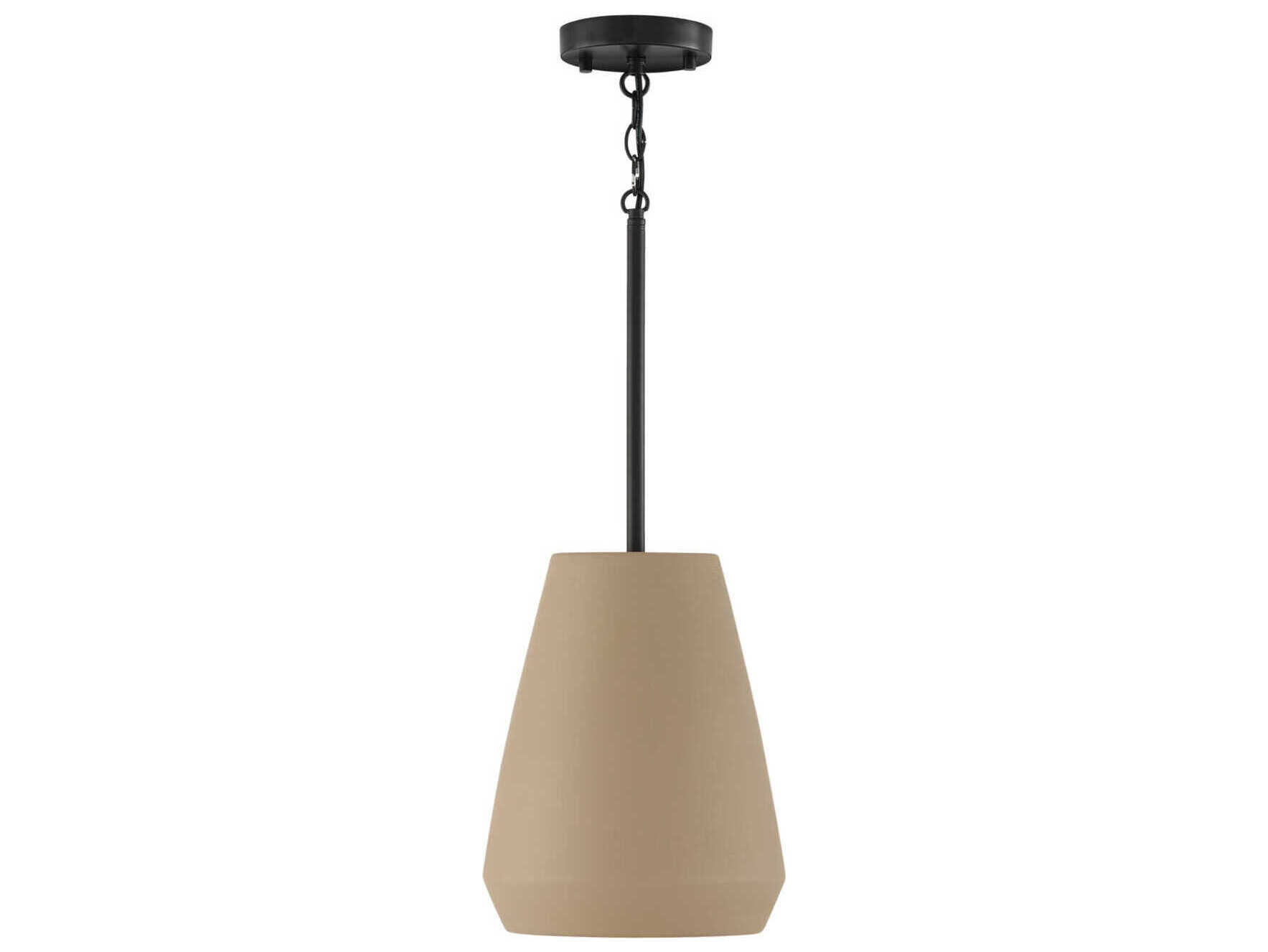 Capital Lighting Della 1-Light Terracotta Sand Brown Dome Mini Pendant