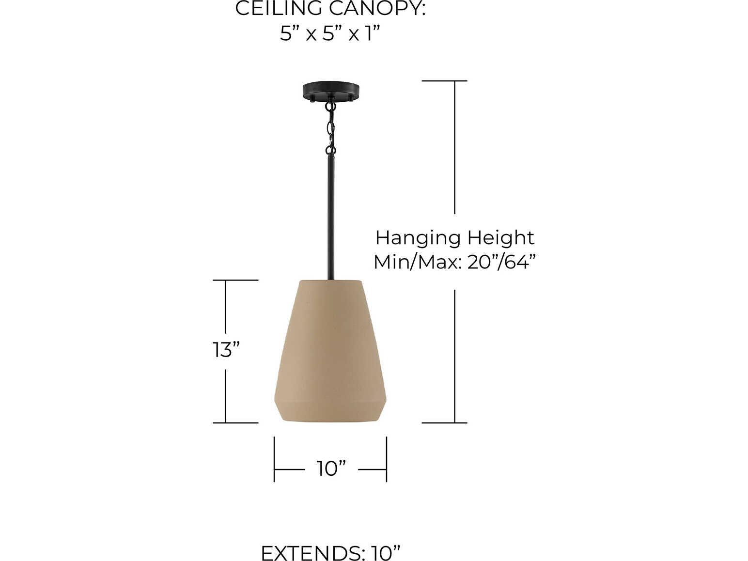 Capital Lighting Della 1-Light Terracotta Sand Brown Dome Mini Pendant