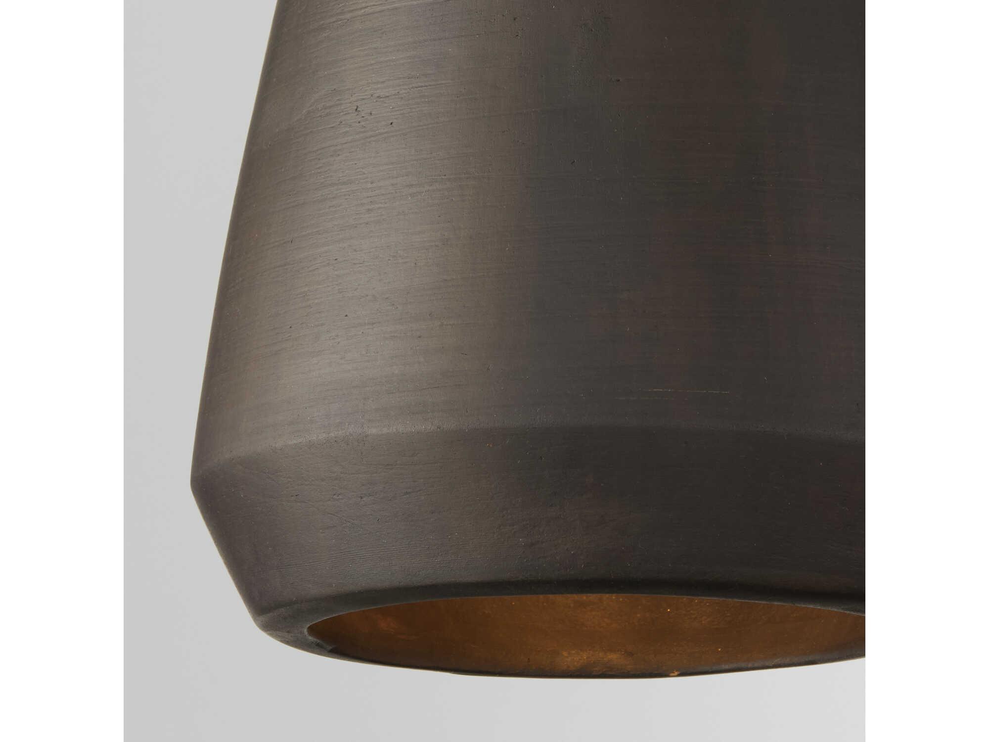 Capital Lighting Della 1-Light Terracotta Umber Black Dome Mini Pendant
