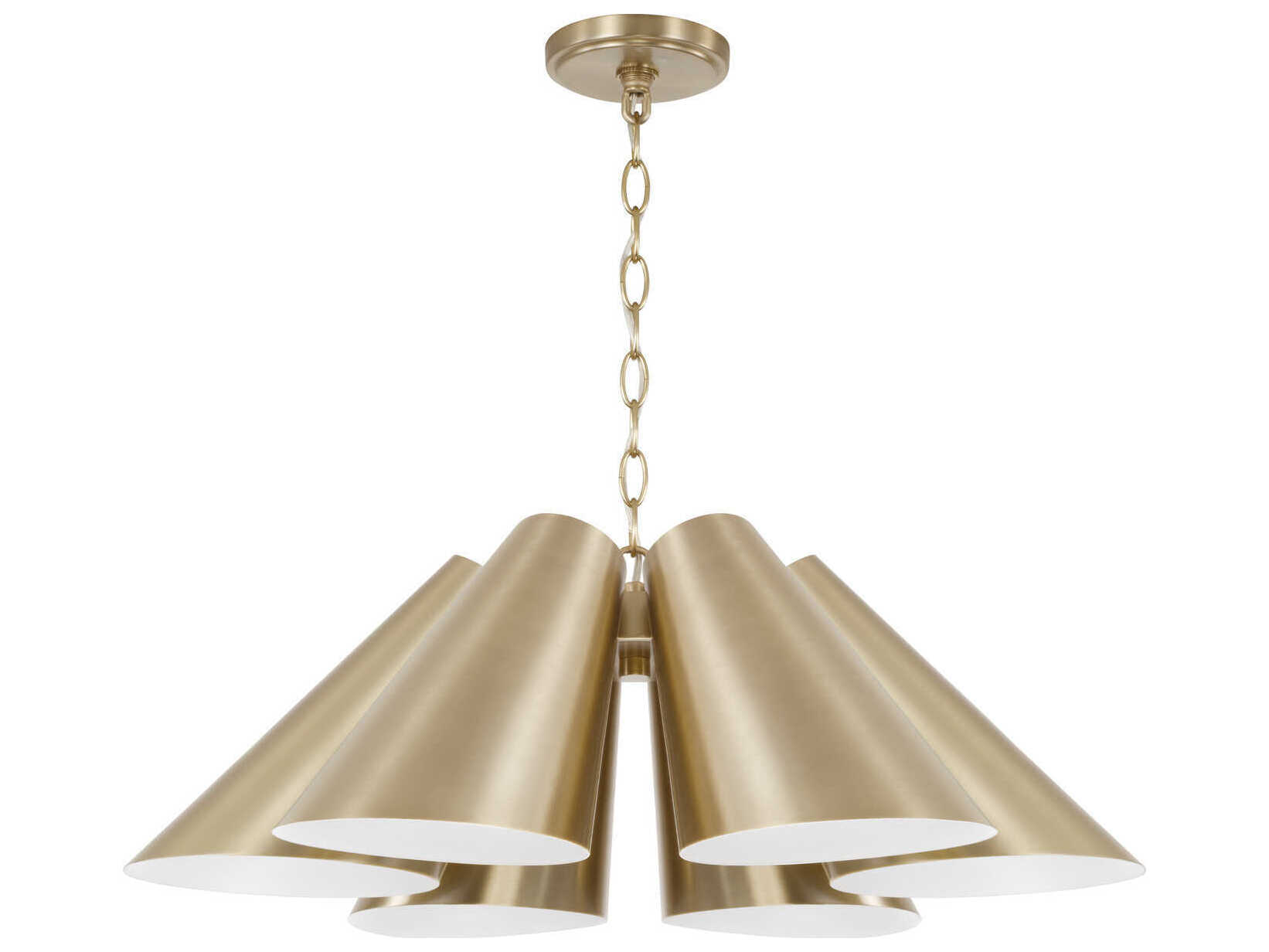 Capital Lighting Leo 6-Light Matte Brass Pendant