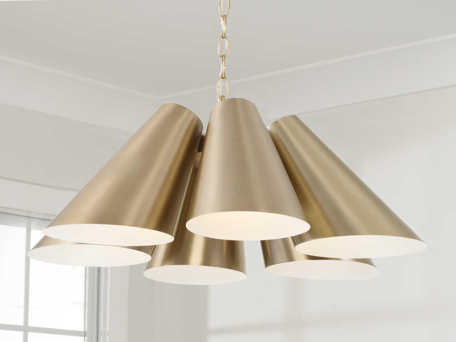 Capital Lighting Leo 6-Light Matte Brass Pendant