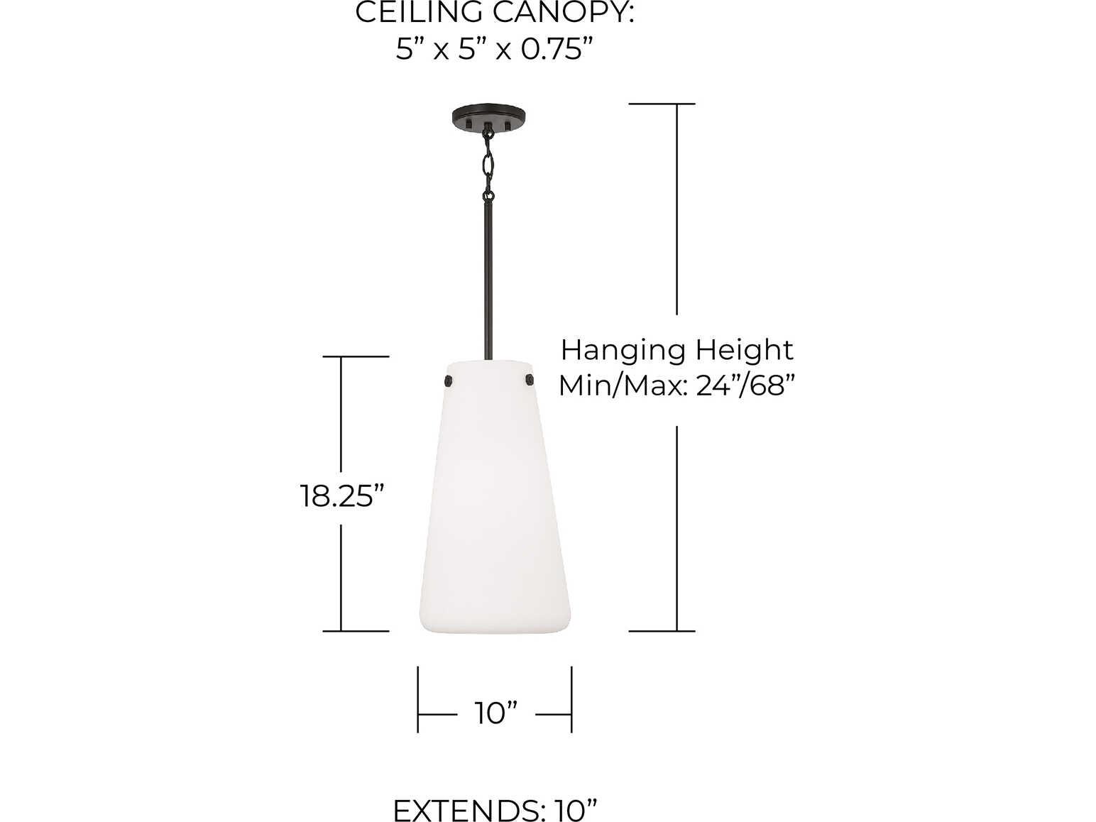 Capital Lighting Averitt 1-Light Matte Black Mini Pendant