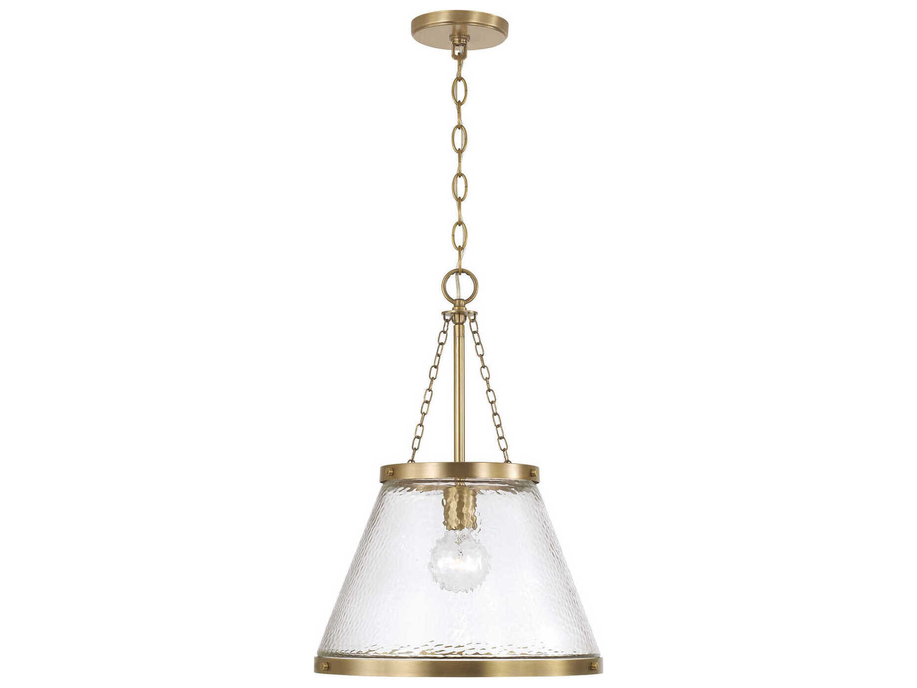 Capital Lighting Landon 1-Light Aged Brass Pendant