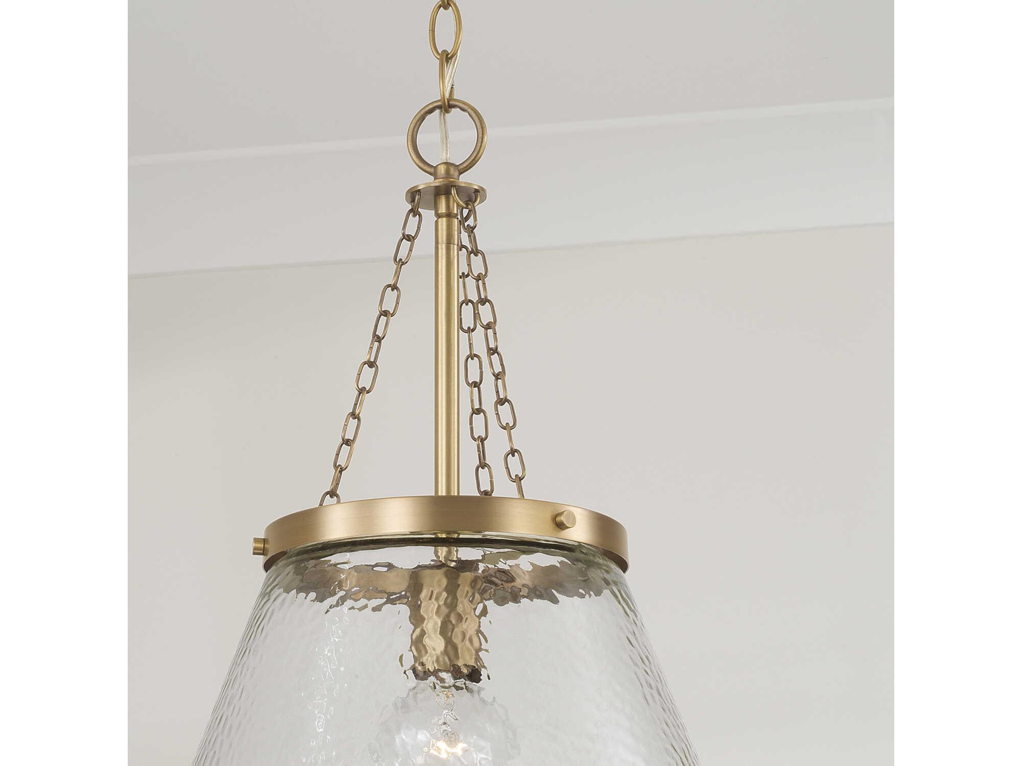 Capital Lighting Landon 1-Light Aged Brass Pendant