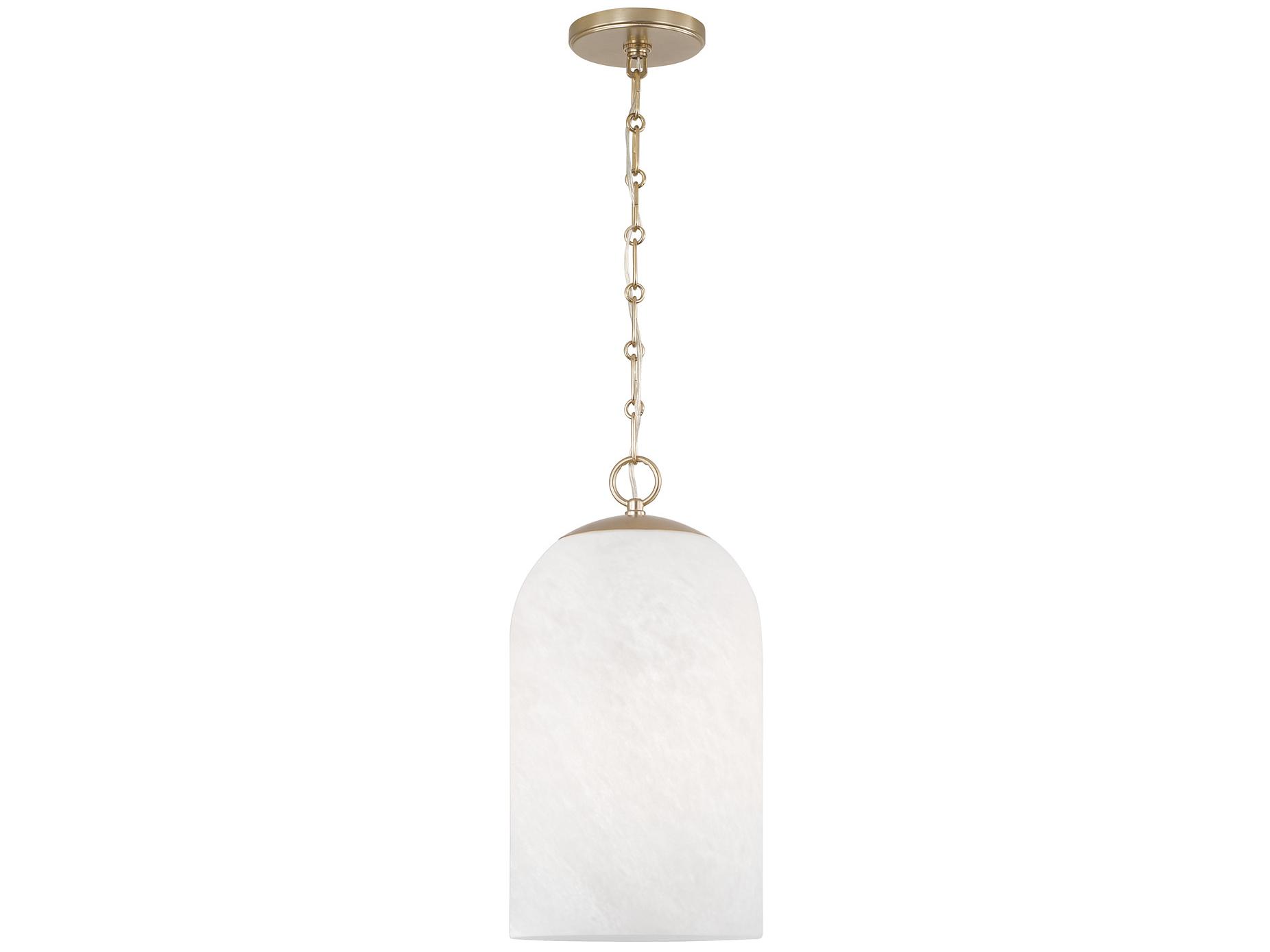Capital Lighting Cleo 1-Light Matte Brass Cylinder Round Mini Pendant