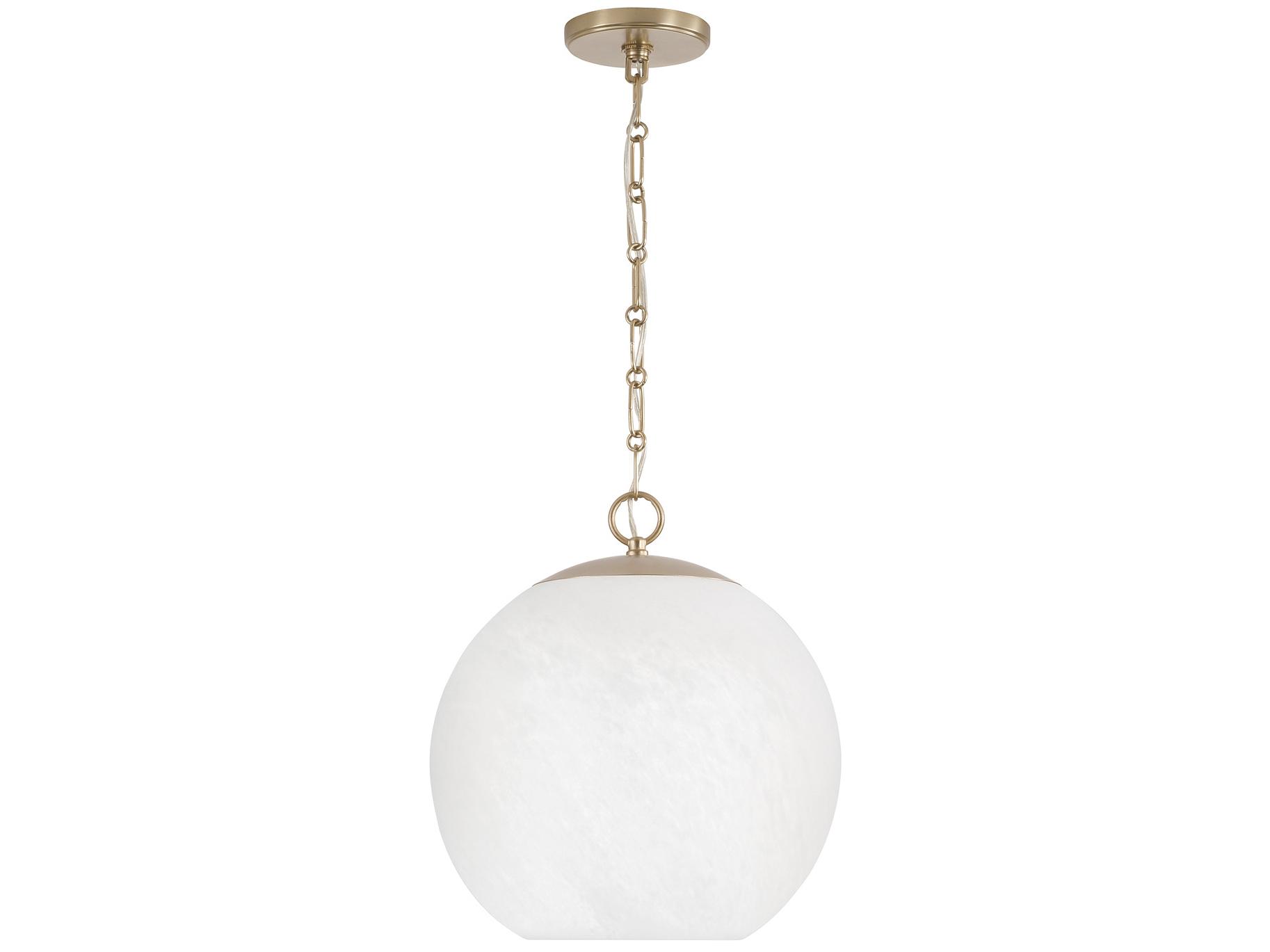 Capital Lighting Cleo 1-Light Matte Brass Globe Pendant