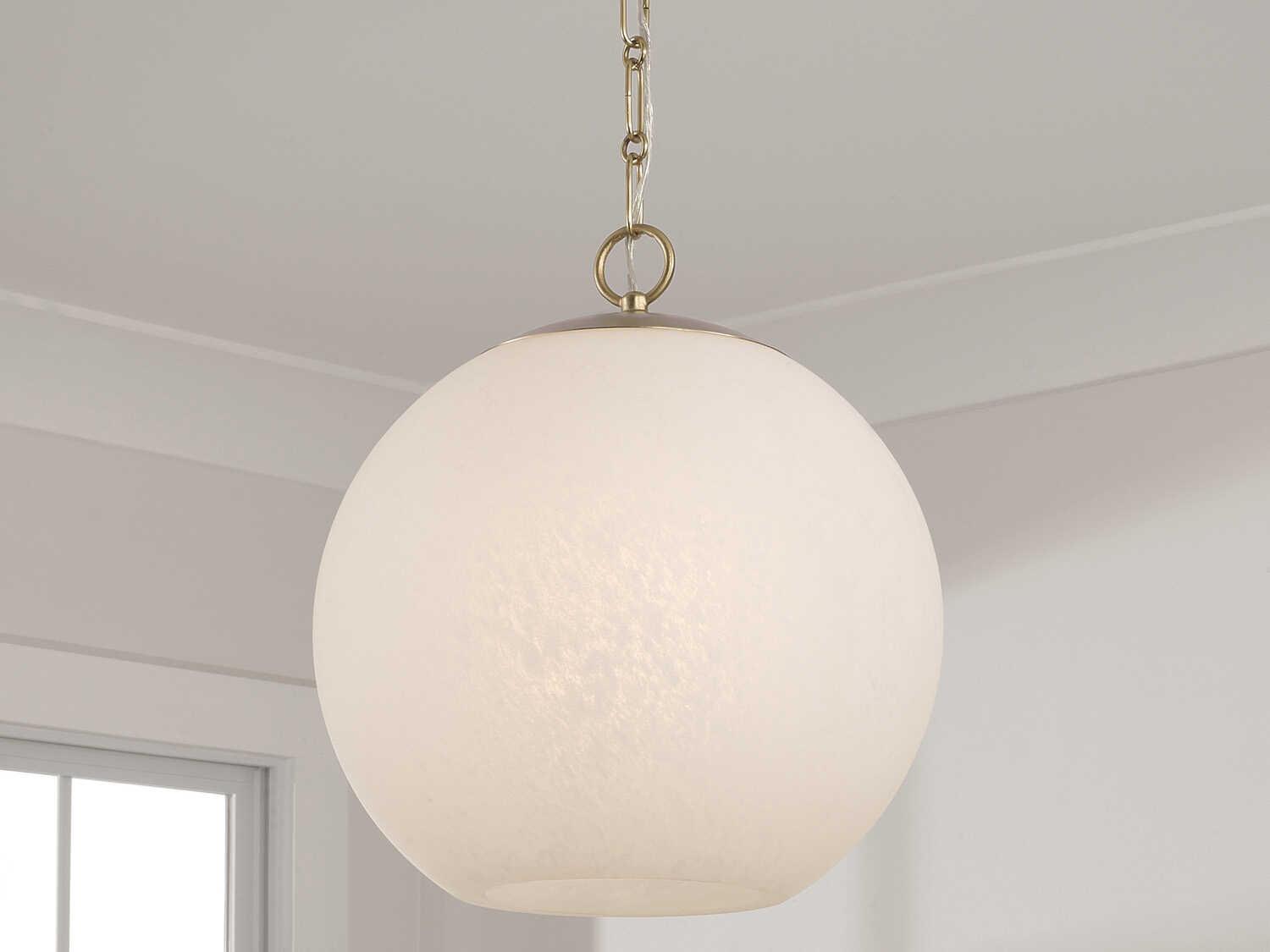Capital Lighting Cleo 1-Light Matte Brass Globe Pendant