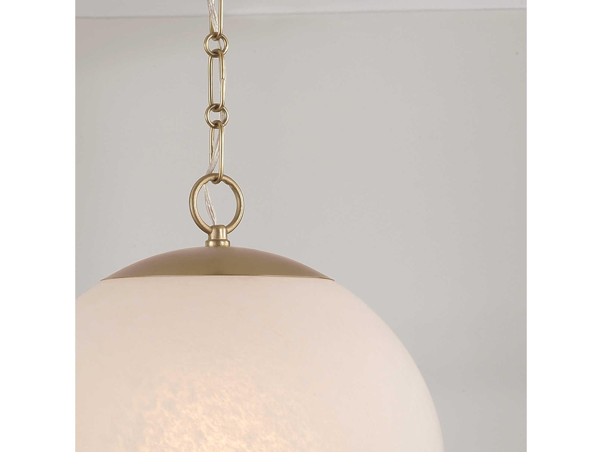 Capital Lighting Cleo 1-Light Matte Brass Globe Pendant
