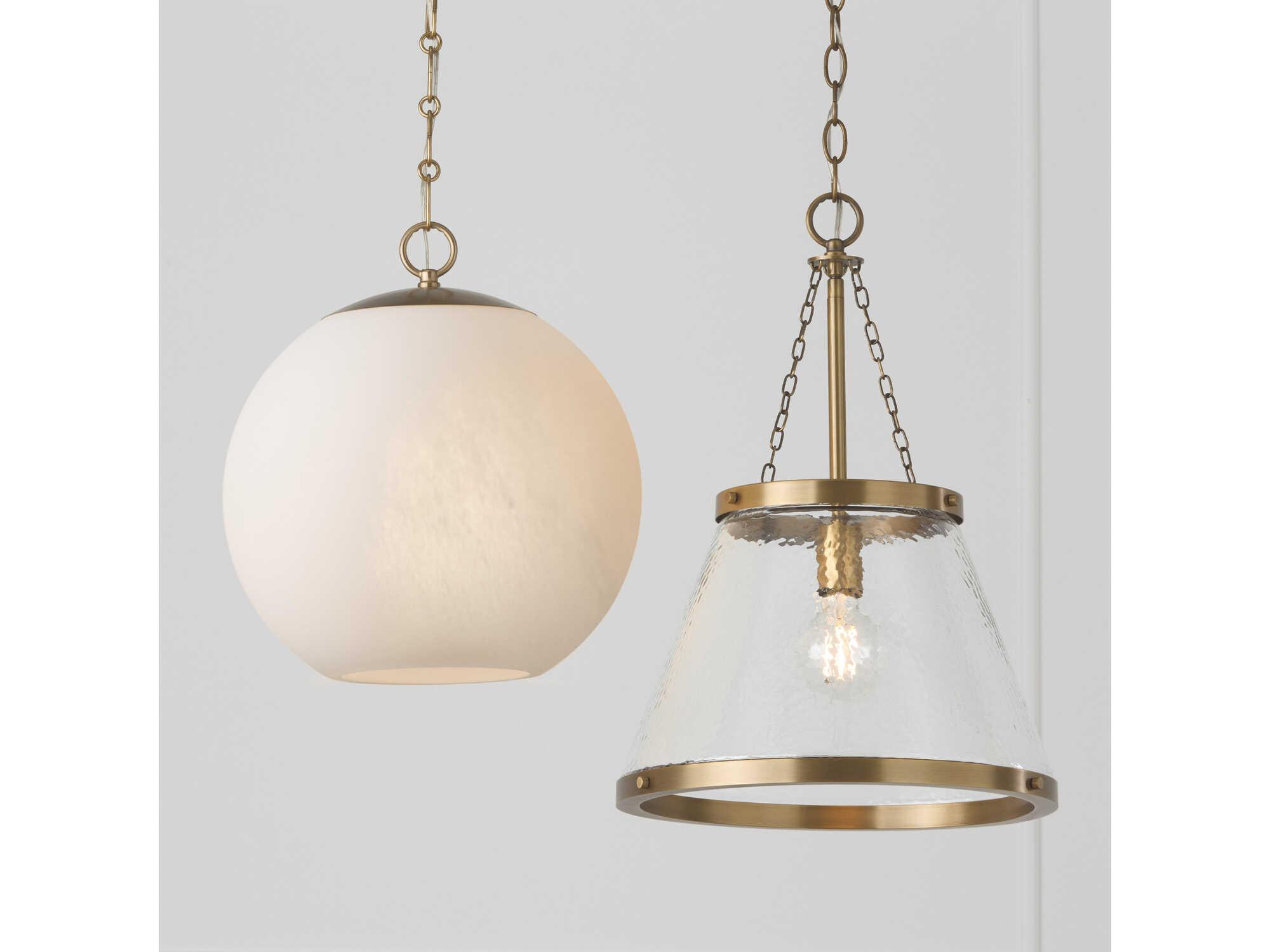 Capital Lighting Cleo 1-Light Matte Brass Globe Pendant