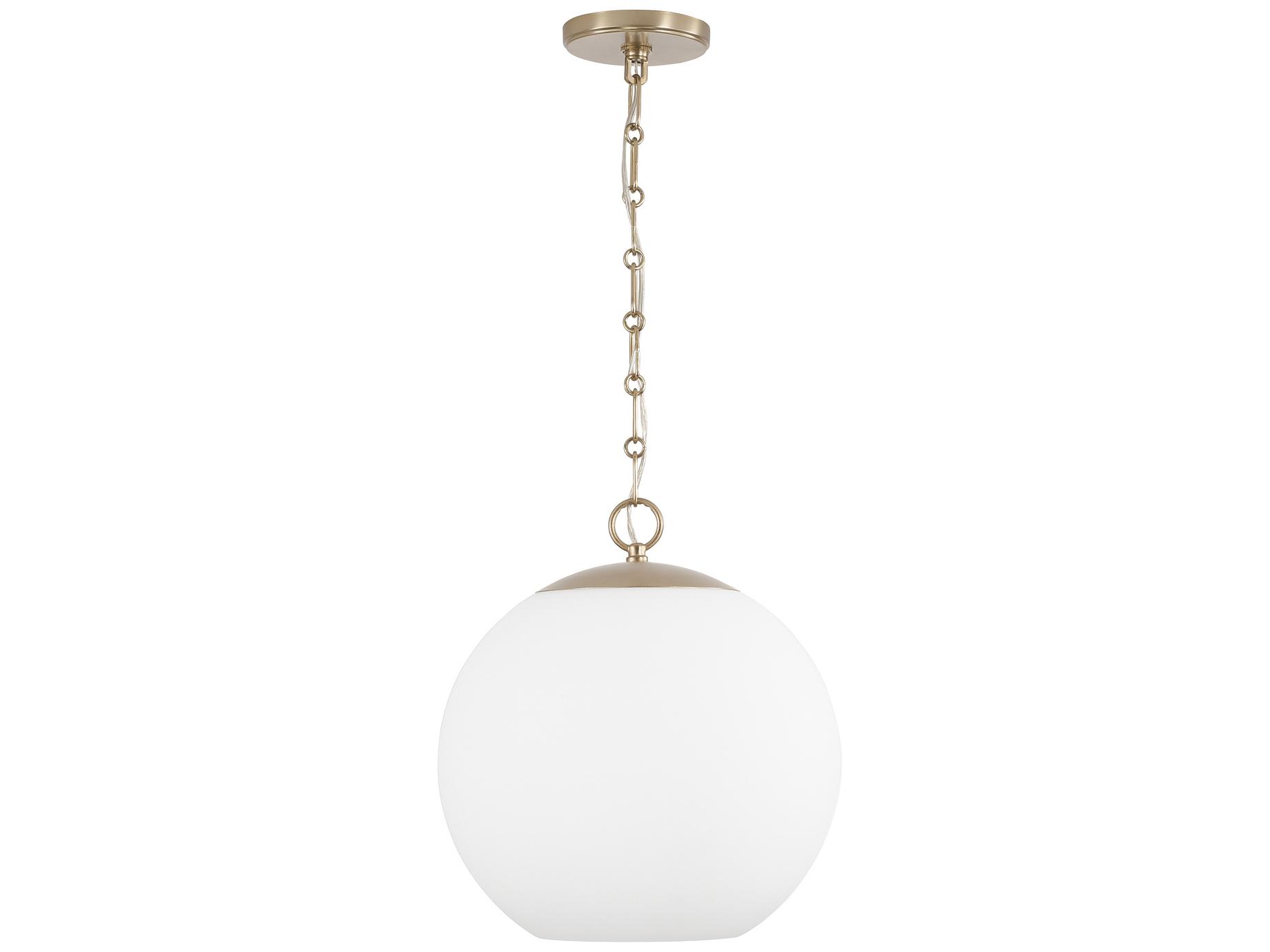Capital Lighting Cleo 1-Light Matte Brass Globe Pendant