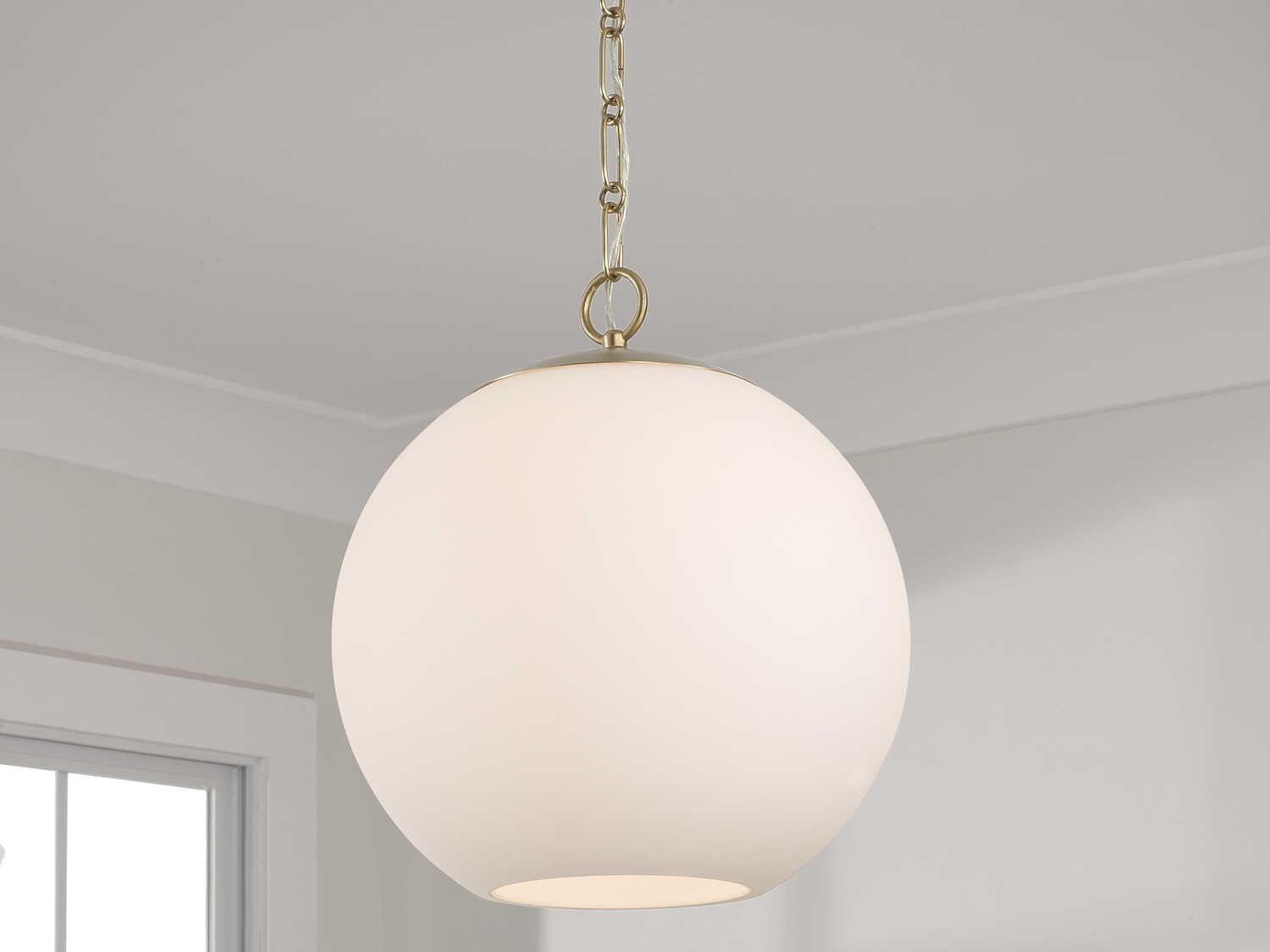 Capital Lighting Cleo 1-Light Matte Brass Globe Pendant