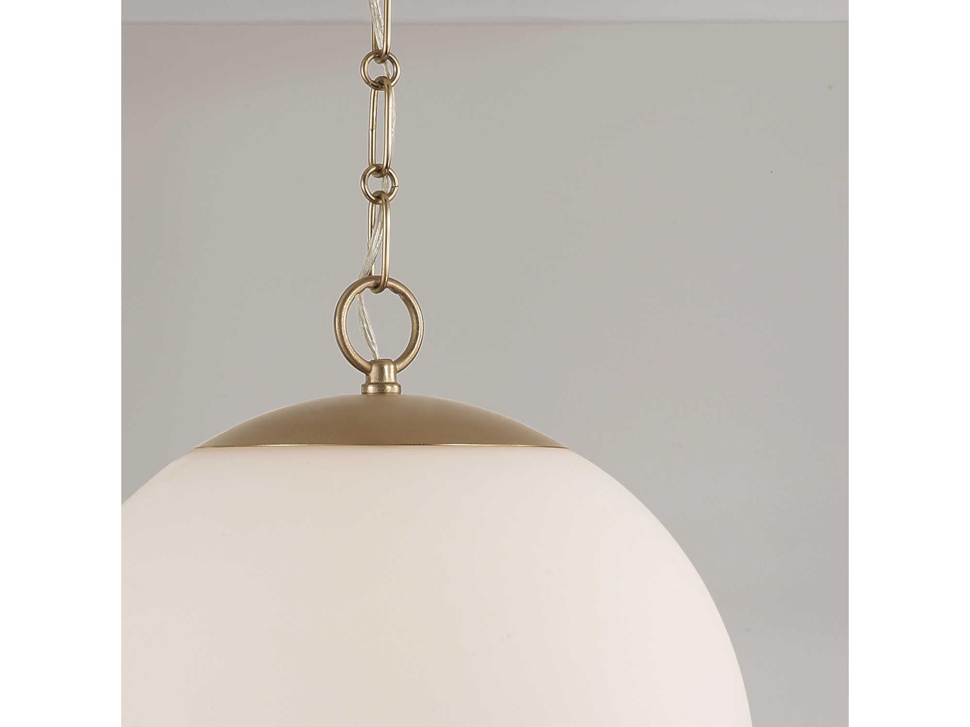 Capital Lighting Cleo 1-Light Matte Brass Globe Pendant