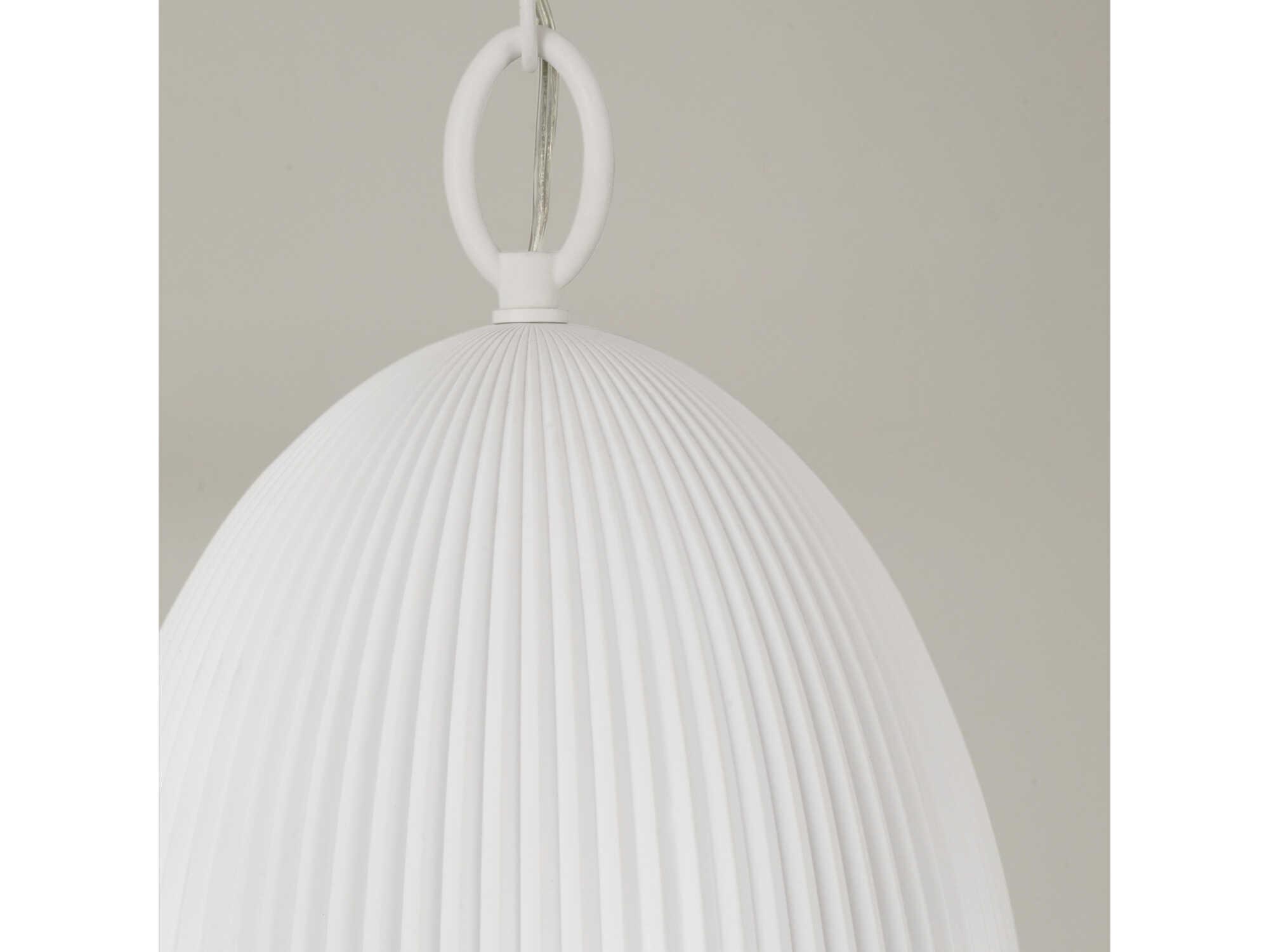 Capital Lighting Mallory 1-Light Ceramic White Dome Mini Pendant