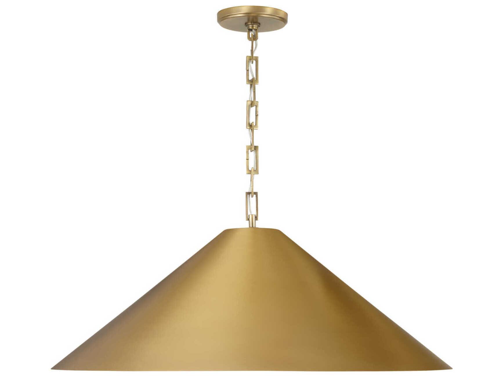 Capital Lighting Avery 1-Light Aged Brass Pendant