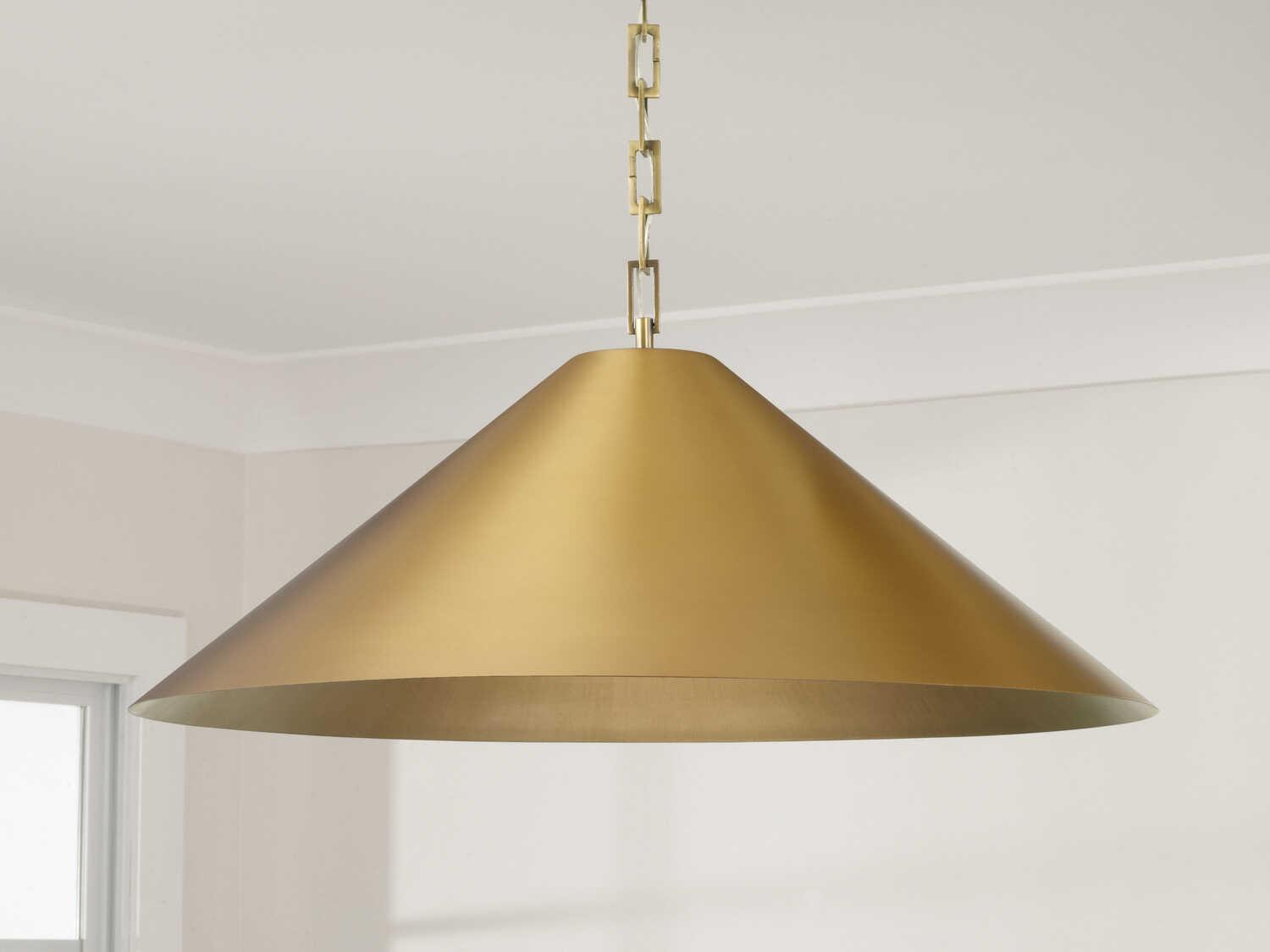 Capital Lighting Avery 1-Light Aged Brass Pendant